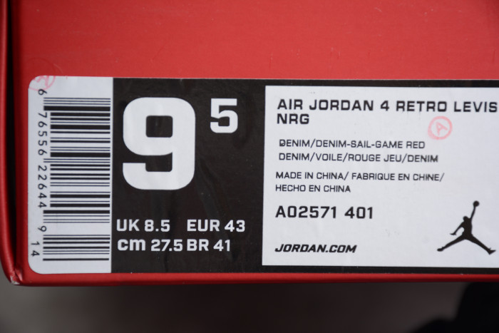 levi’s x nike air jordan 4 De*1m ao2571-401