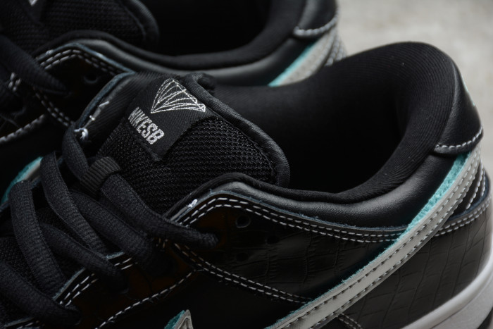 nike sb dunk low di*m*nd S*pply co black di*m*nd bv1310-001