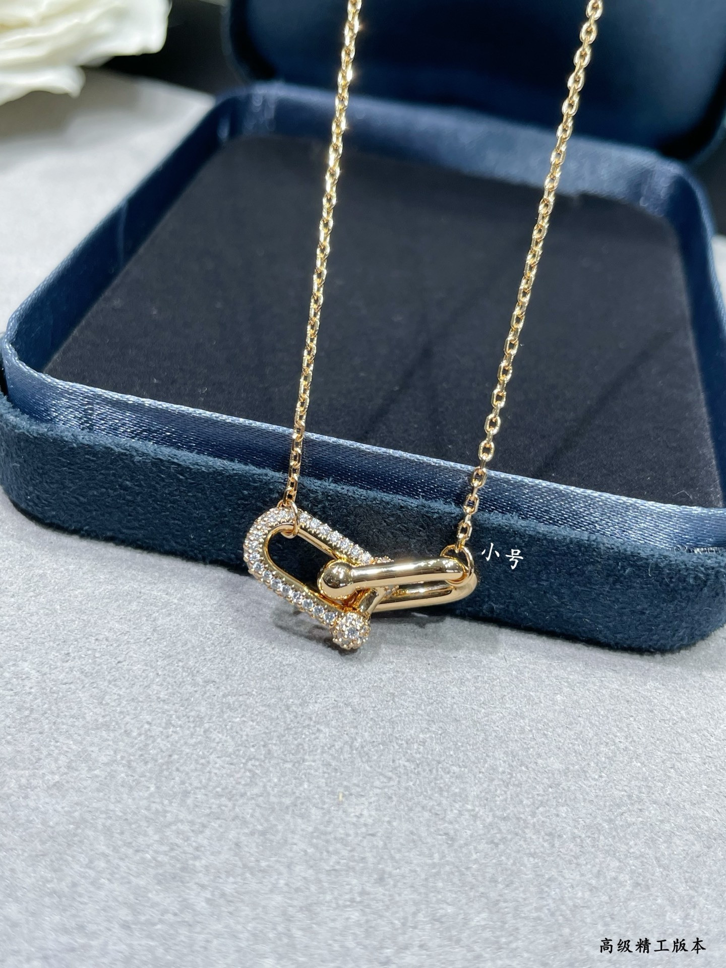 t*f*ny & co. D1am0nd-encrusted double-ring necklace