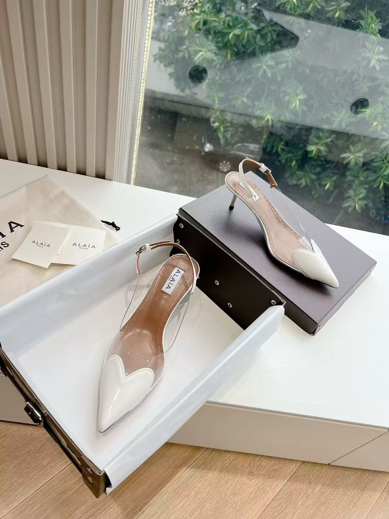 UA A1a1a Le Coeur Plexi Heart-Toe Slingback Pump 5.5cm Heel