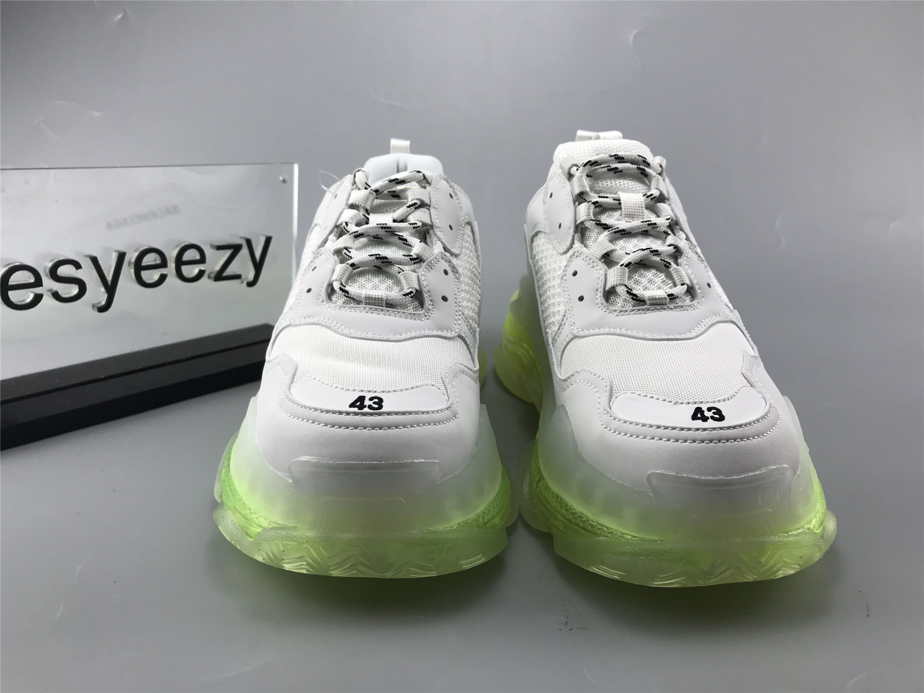 UA TRIPLE S CLEAR SOLE SNEAKER FLUORESCENT WHITE