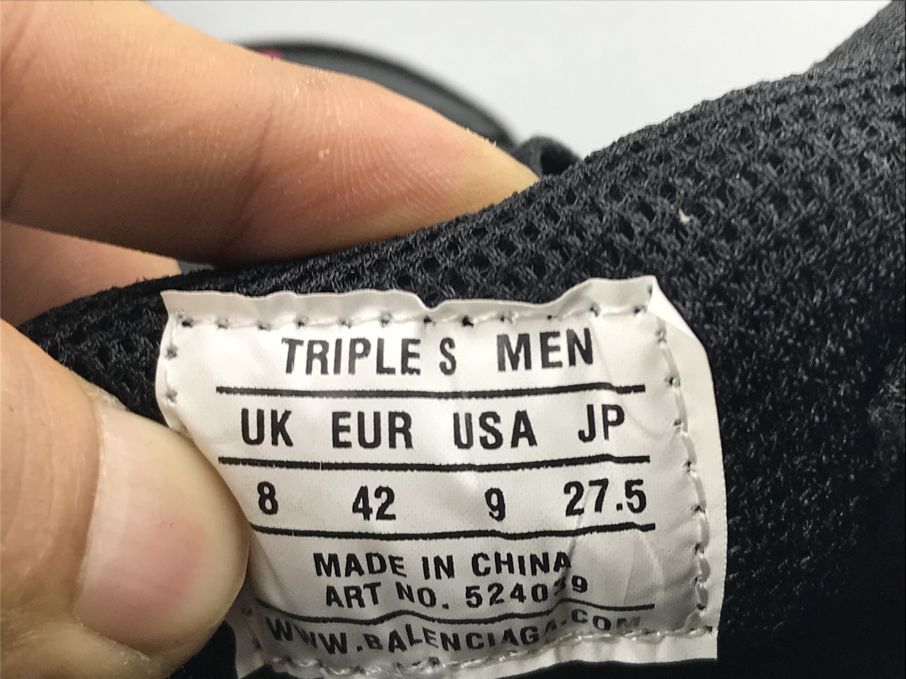 UA TRIPLE S LETTER BLACK PINK