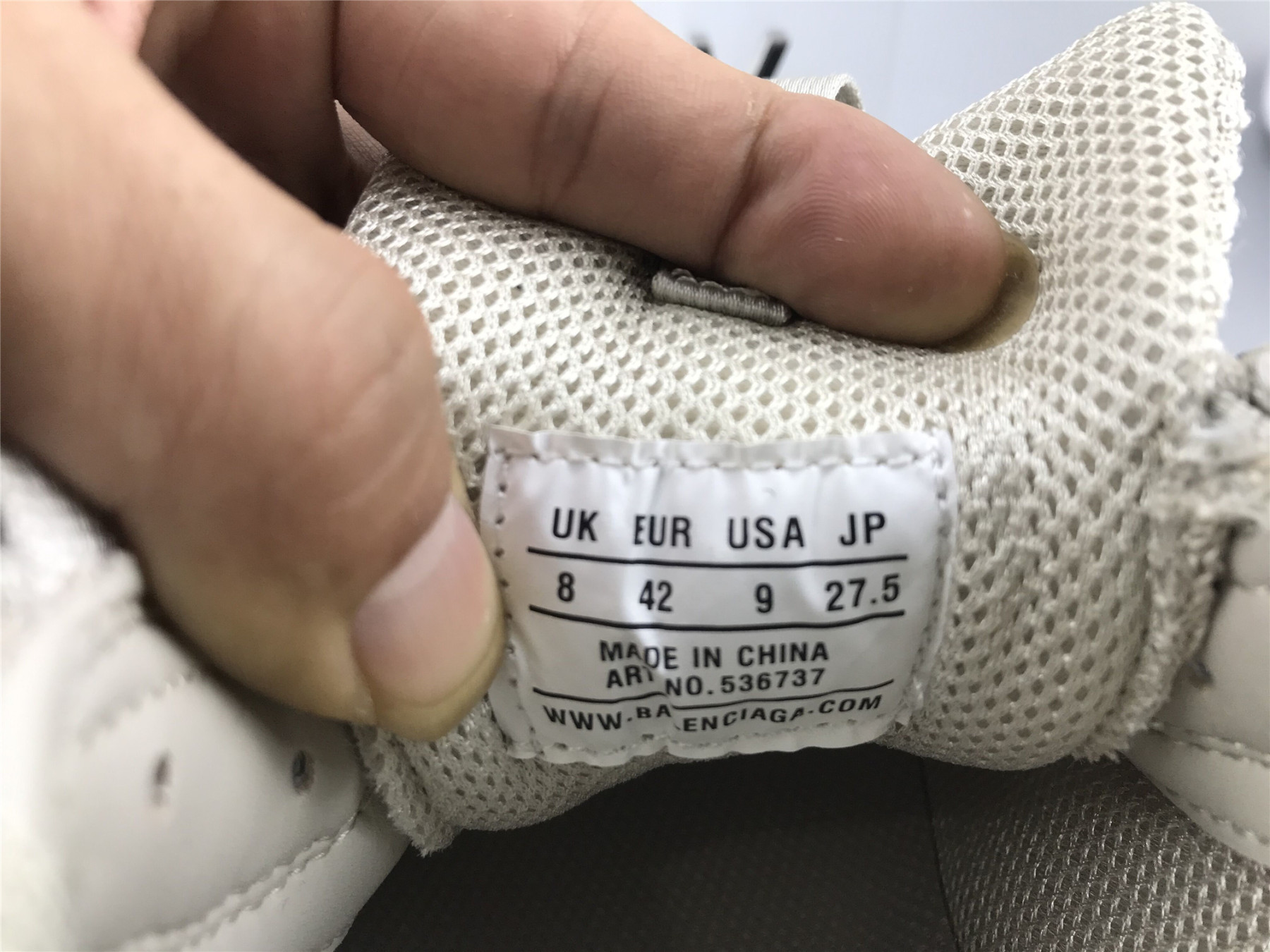 UA TRIPLE S SNEAKER RICE ASH