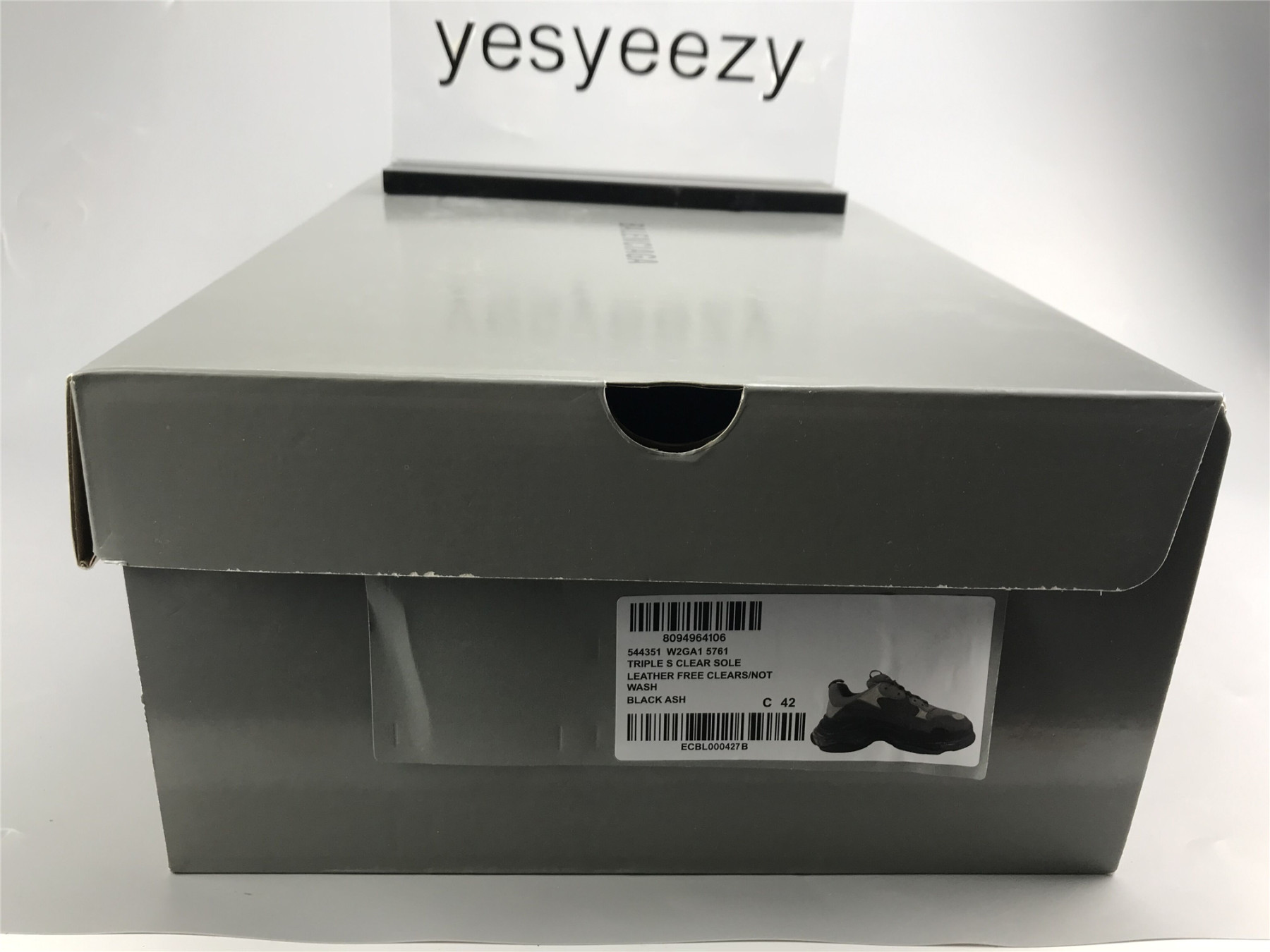 UA TRIPLE S CLEAR SOLE SNEAKER BLACK ASH