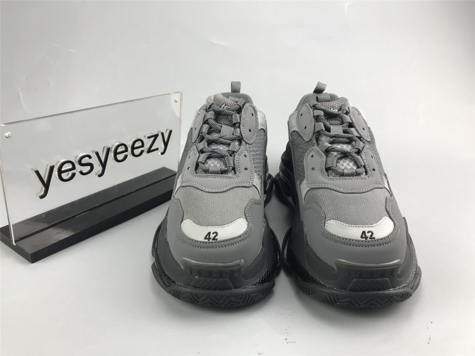 UA TRIPLE S CLEAR SOLE SNEAKER BLACK ASH
