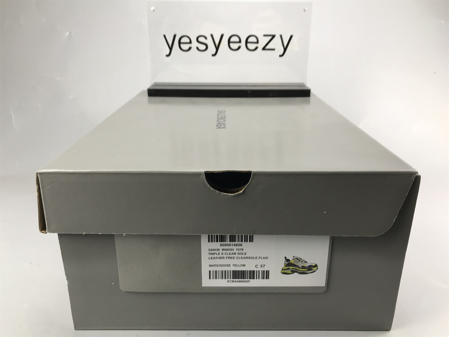 ua triple s clear sole white G003e yellow