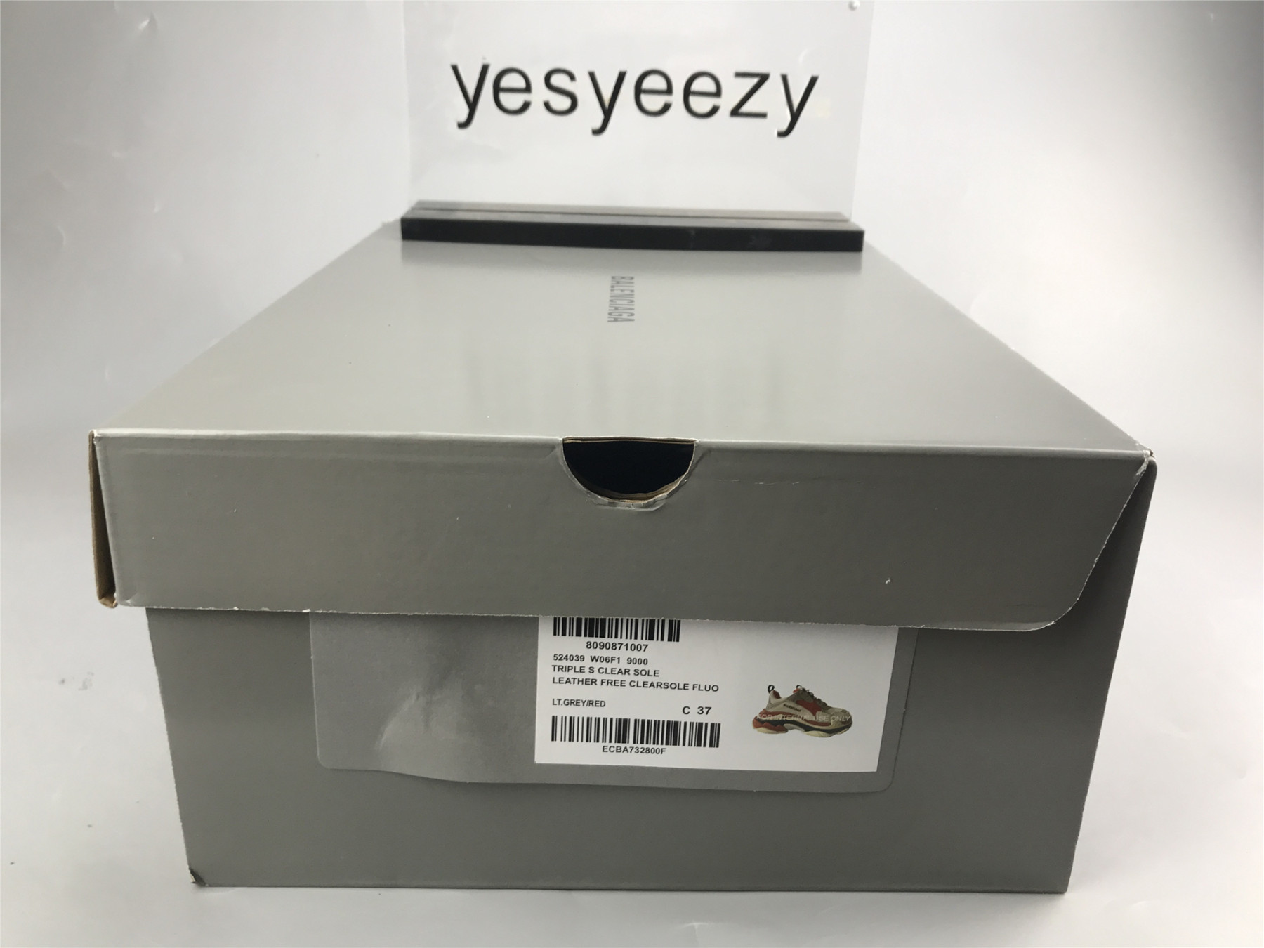 UA TRIPLE S CLEAR SOLE GREY RED