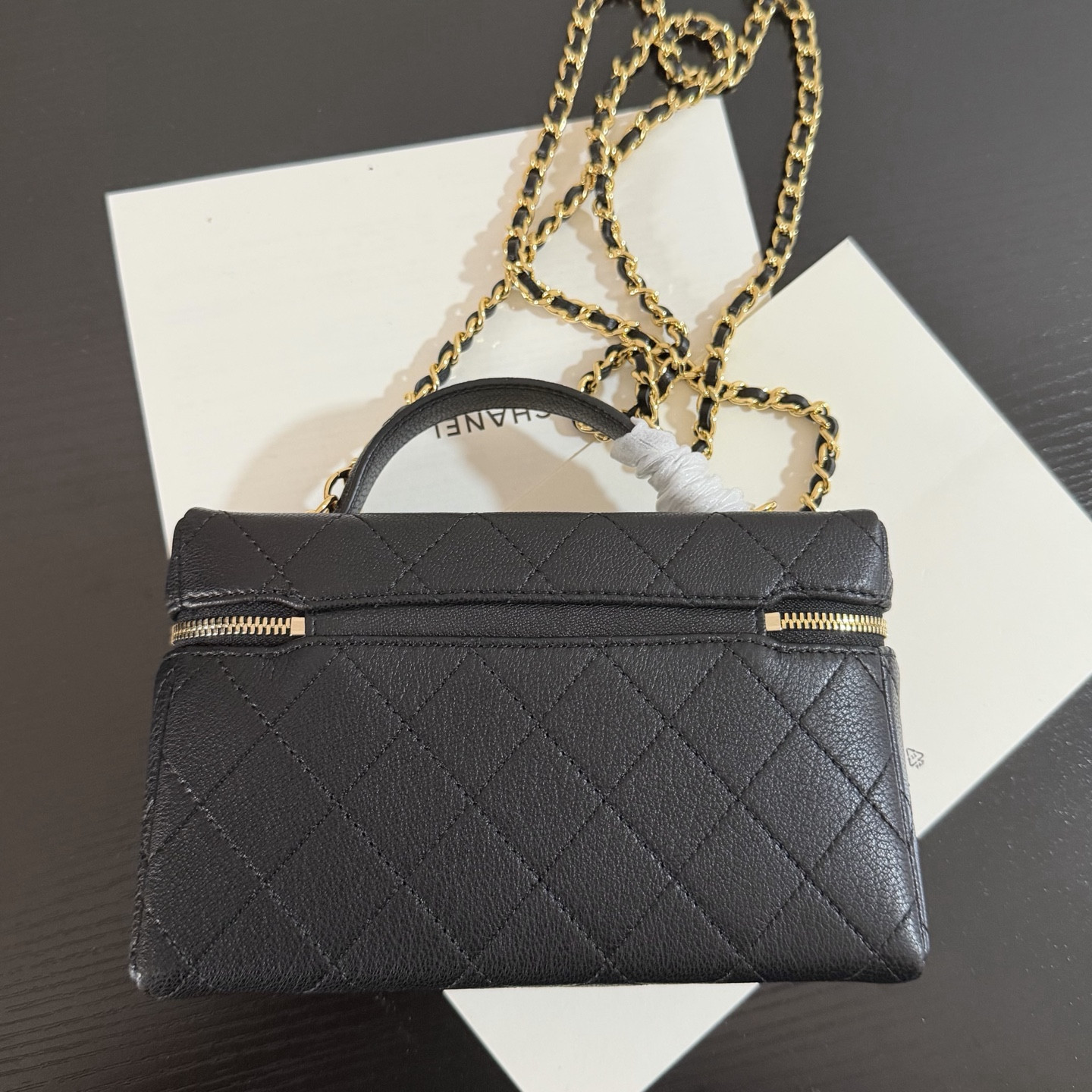 Ch**el classic vanity with chain handbag 17x19.5x5cm