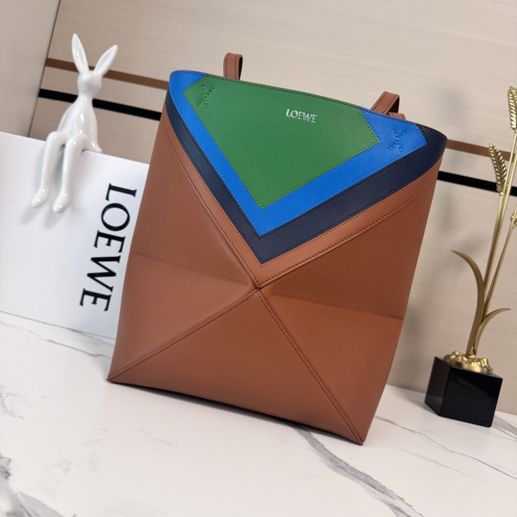 L0ew* x albers medium puzzle fold tote 25.5x14.5x31.5cm
