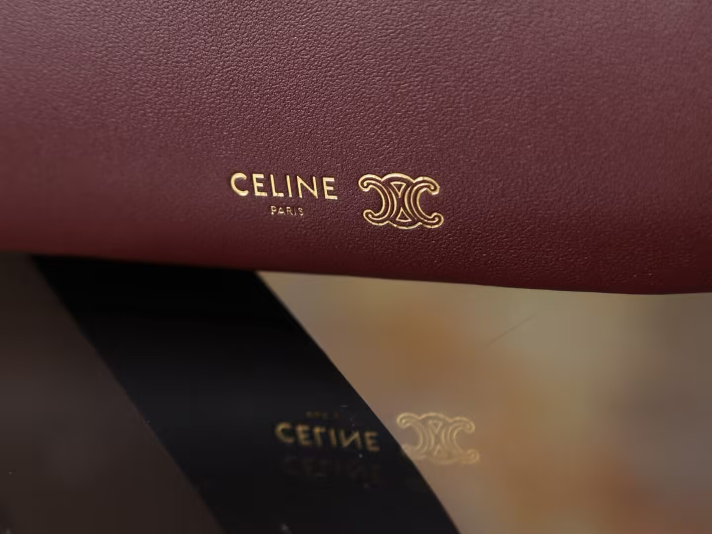 Ce1i*e trio flap in smooth lambskin 22.5x13x3.5cm