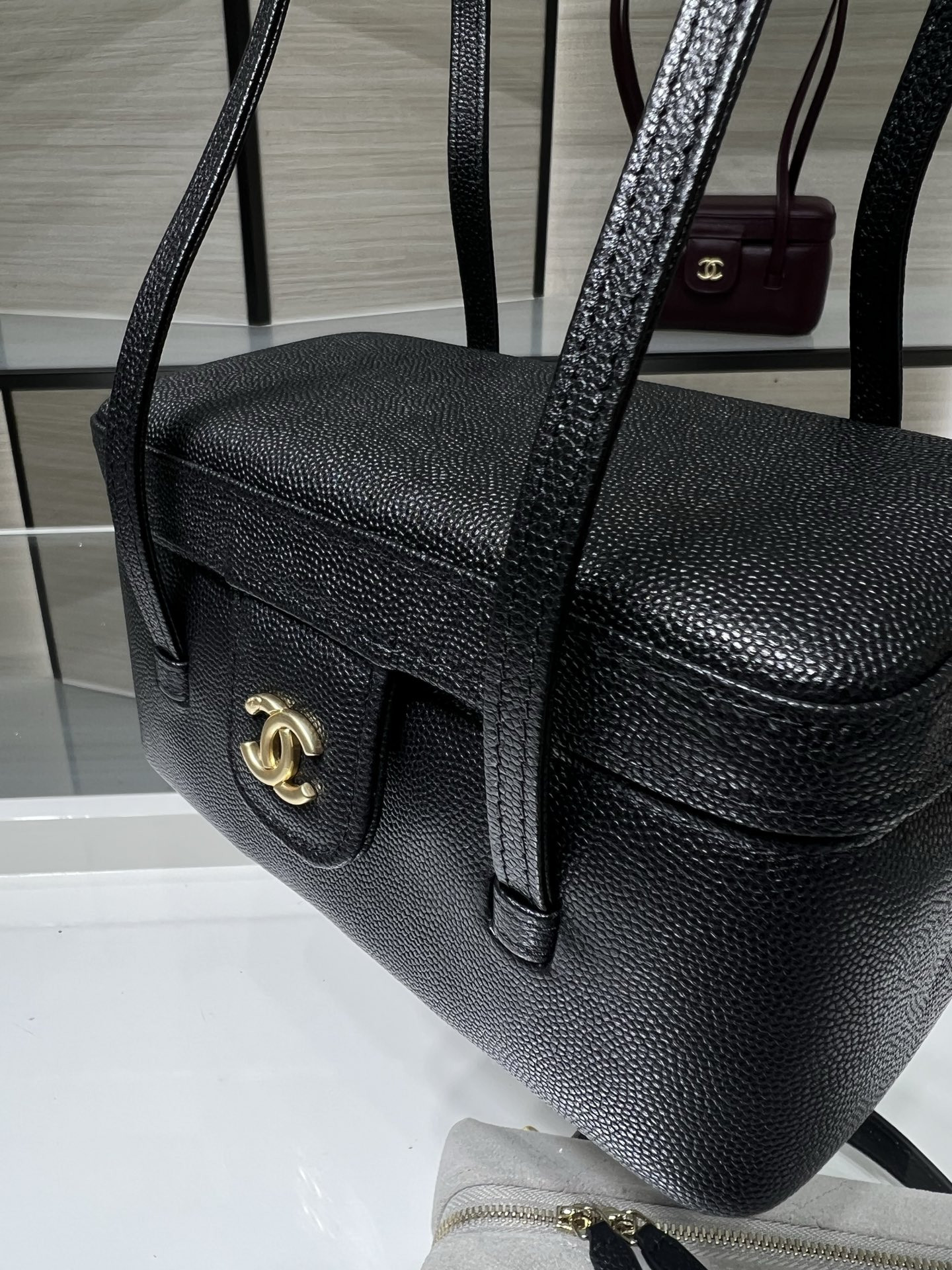Ch**el preppy coco long box bag ap5067 17x9.5x8cm