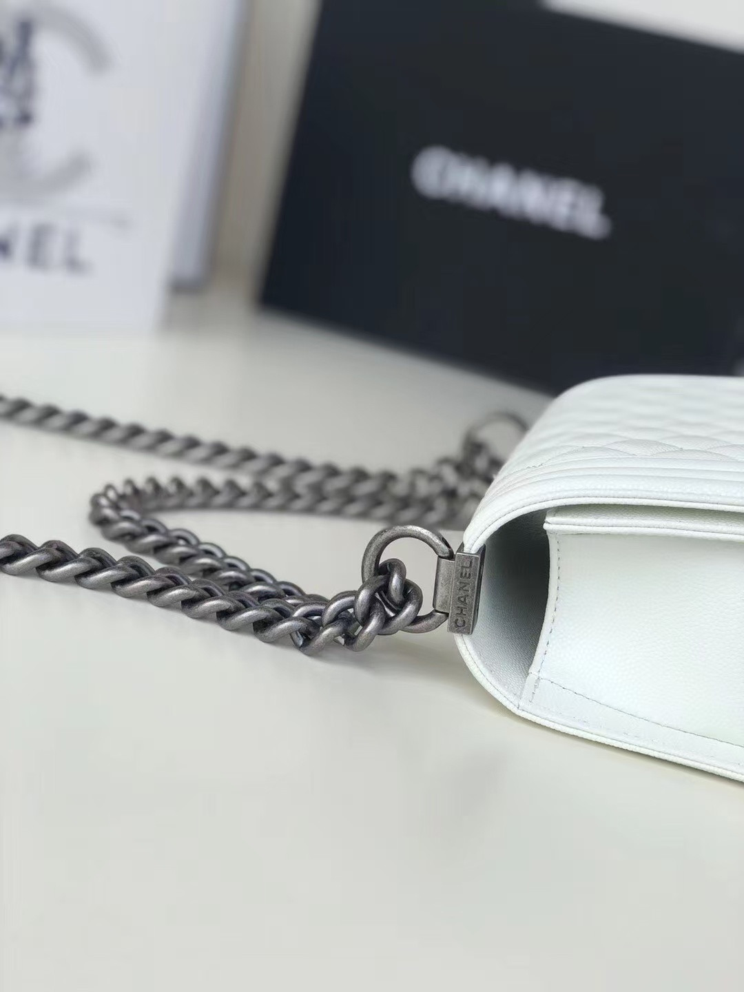 Ch**el small boy handbag 12x20.5x8.5cm