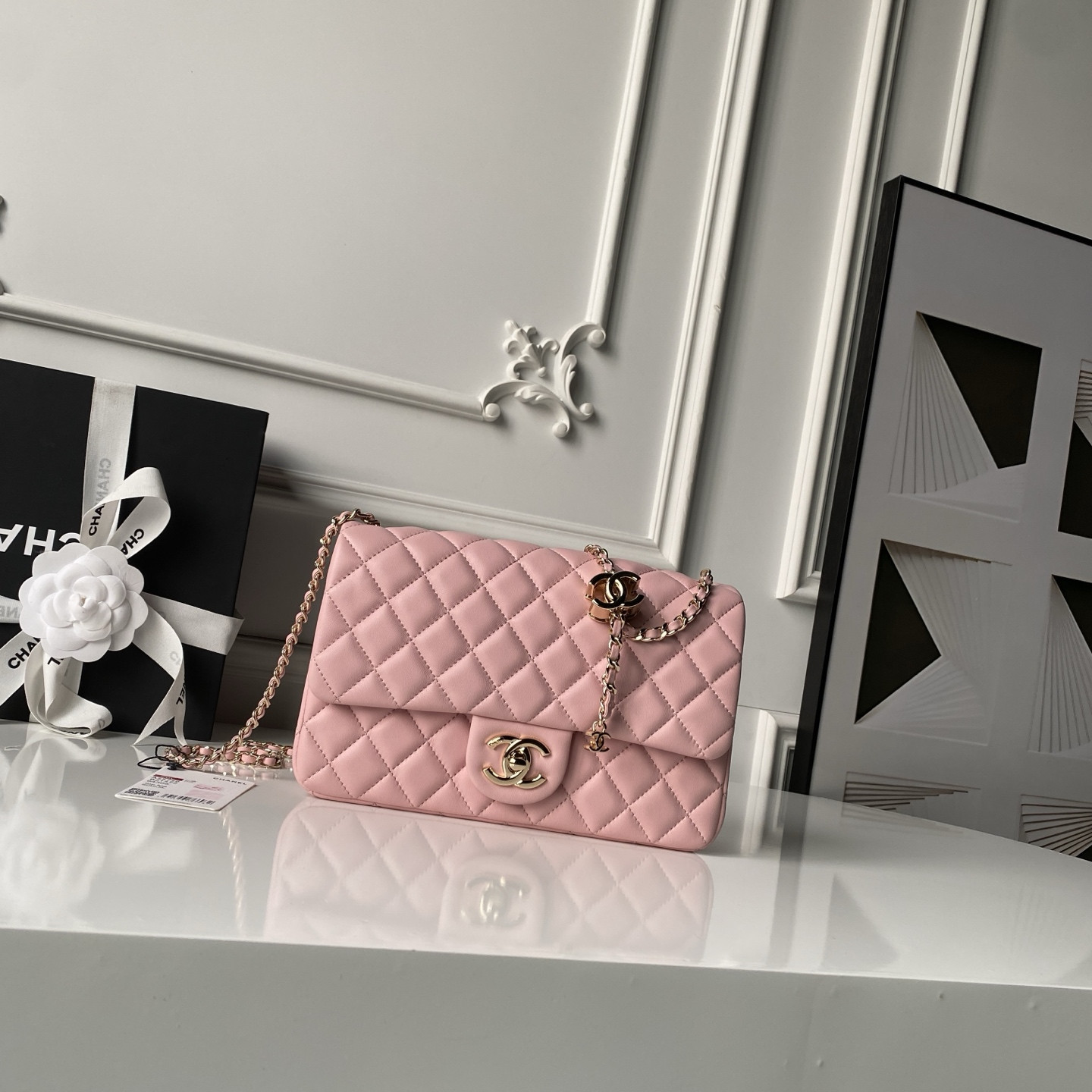 Ch**el classic flap handbag cf as5756 14.5x23.5x7cm