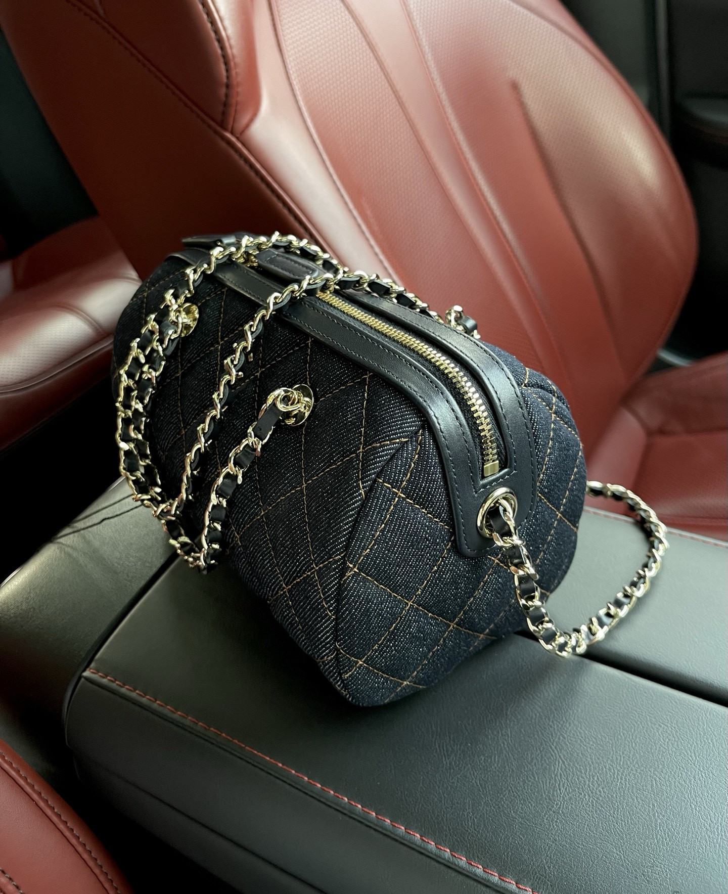 Ch**el bowling bag as4474 11.5x18.5x11cm