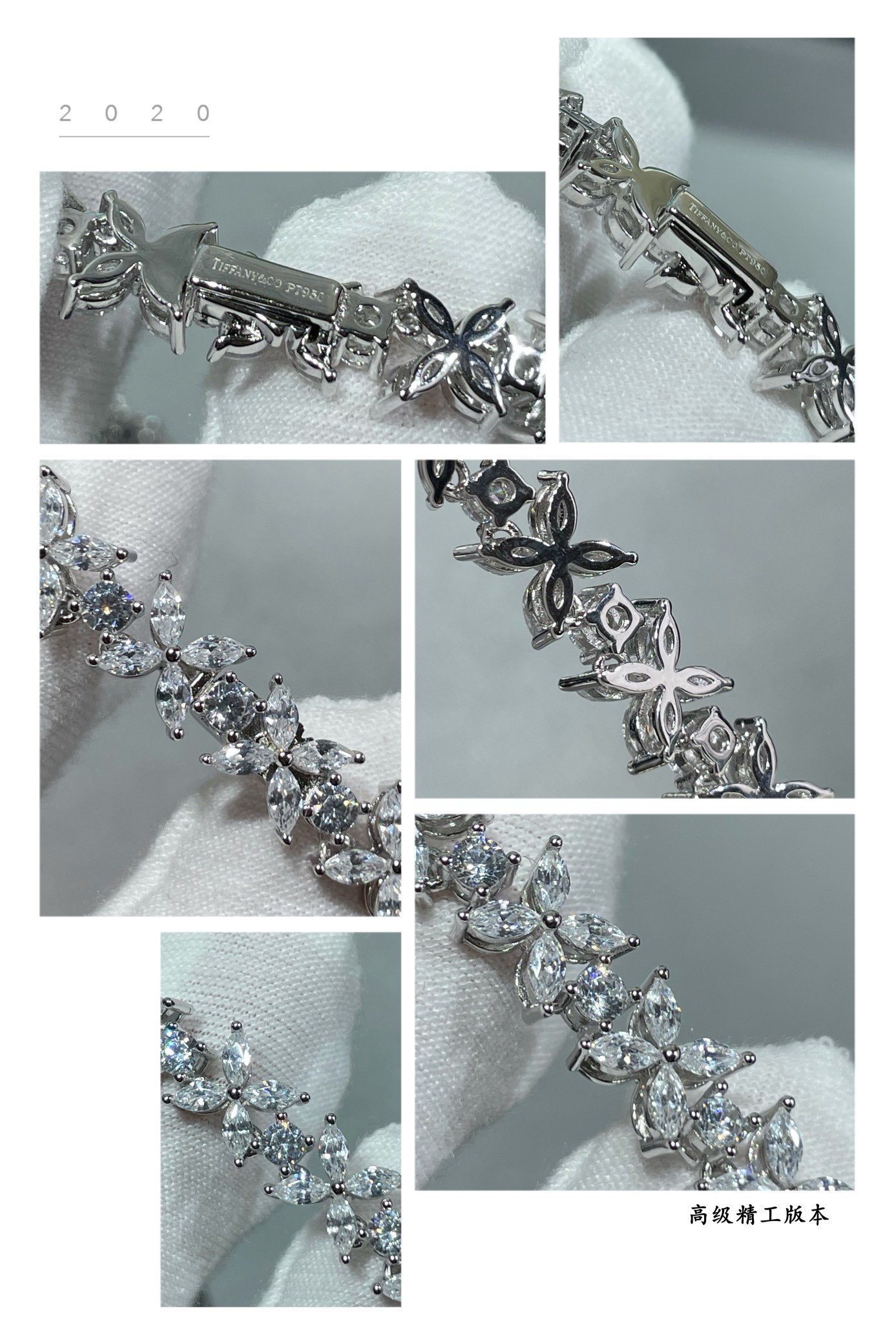 t*f*ny & co. full D1am0nd marquise necklace ag925