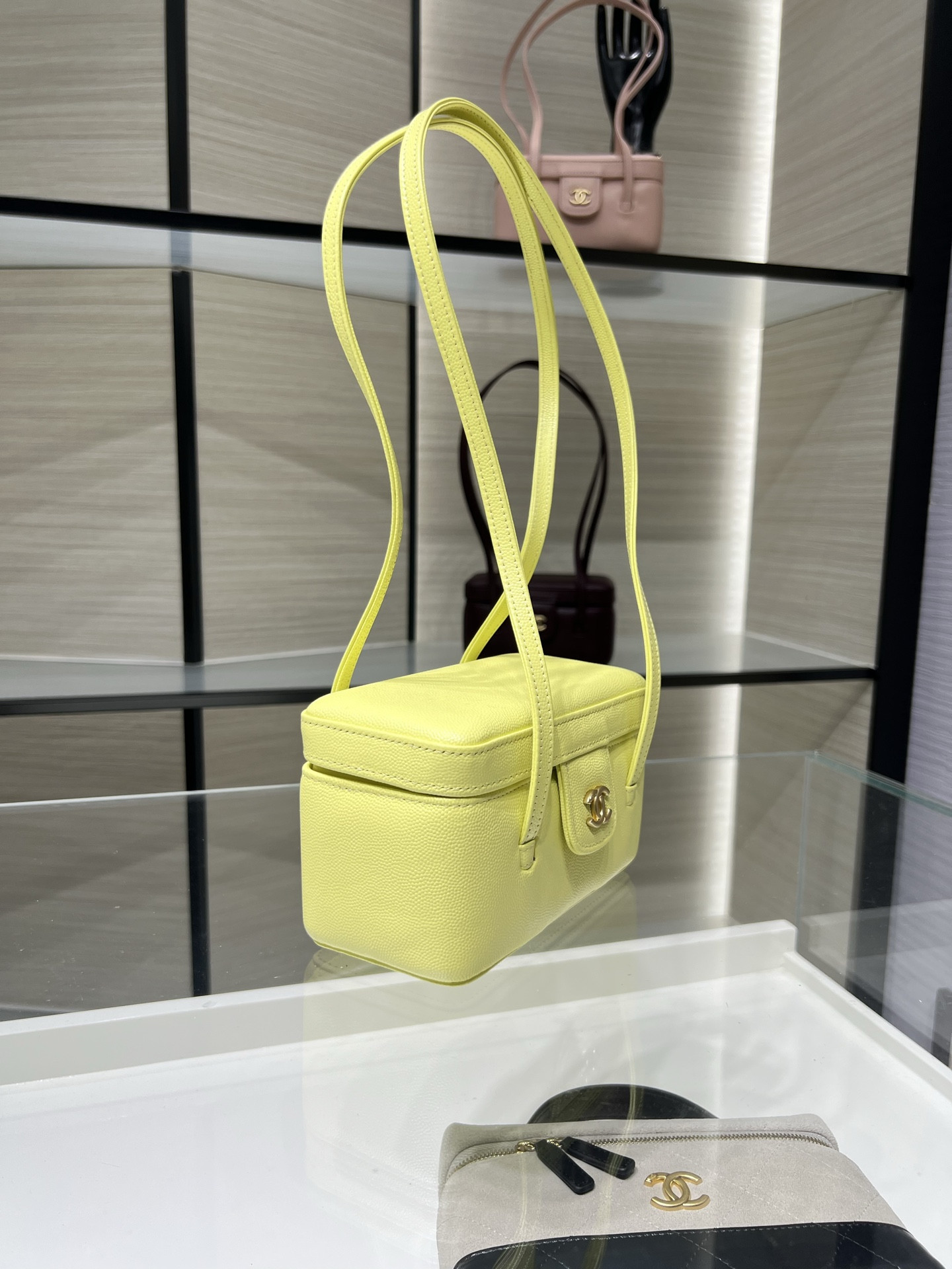 Ch**el preppy coco long box bag ap5067 17x9.5x8cm