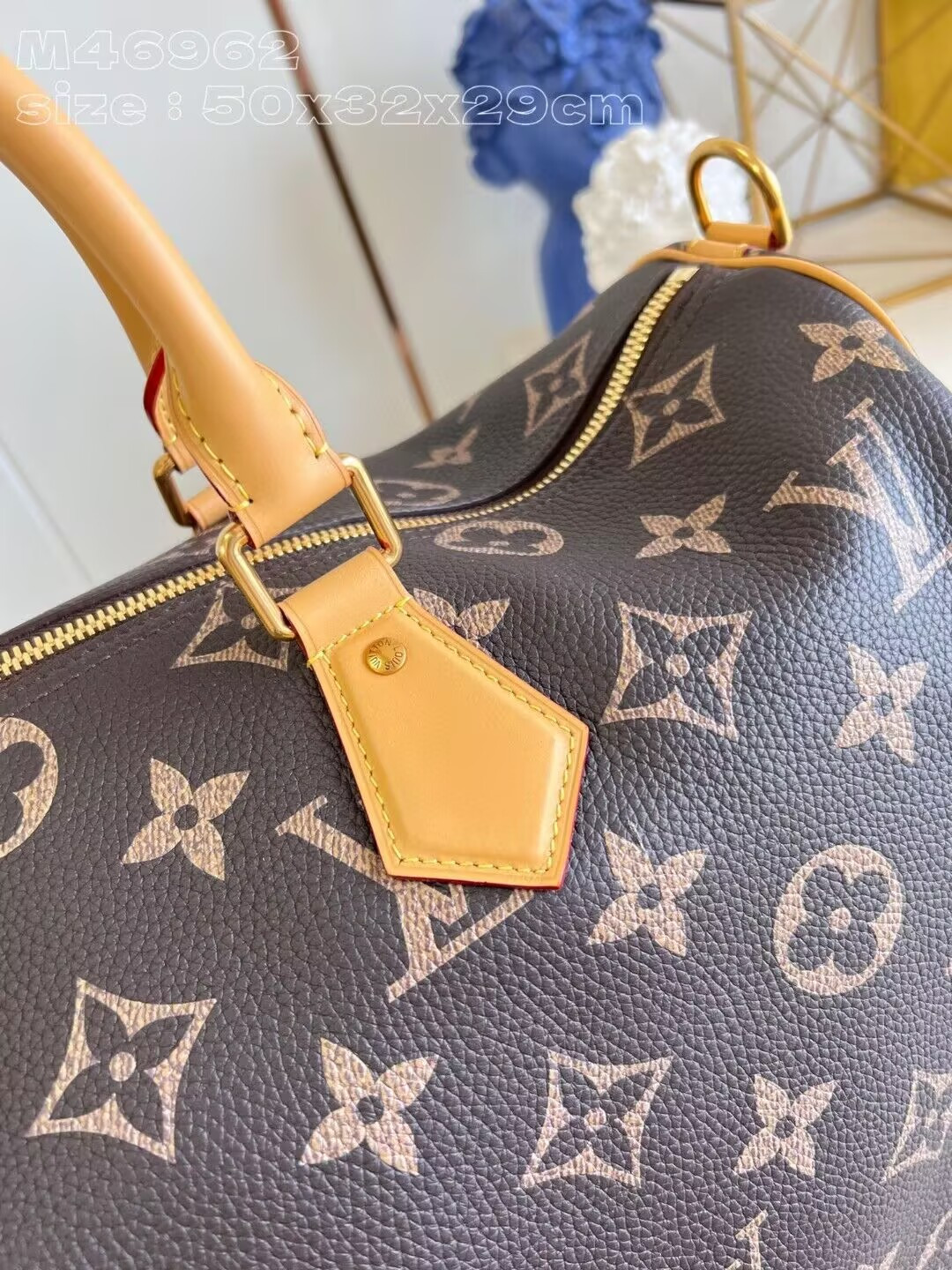 lv speedy p9 bandoulière 50 m46962 50x32x29cm(cusT0mized about 10 days)