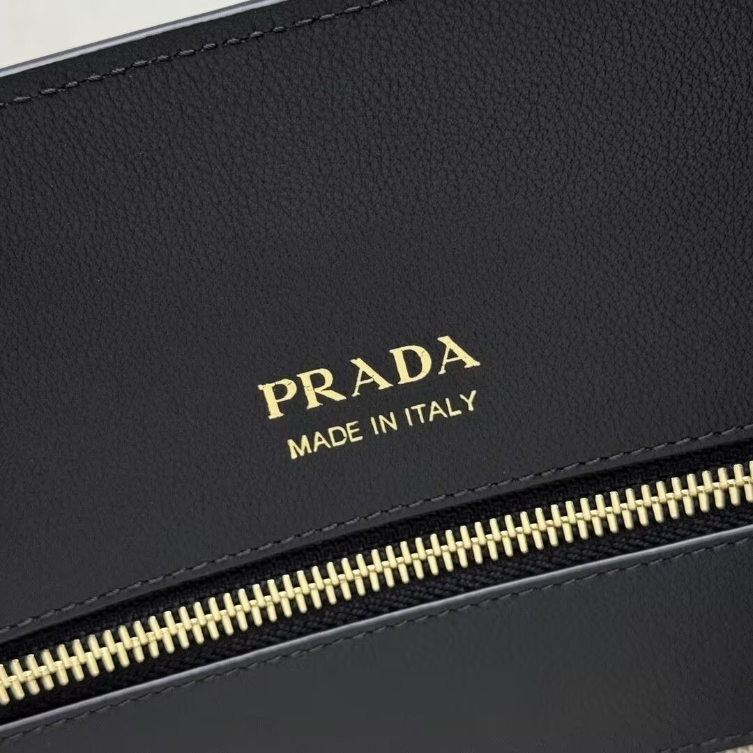 Pra*a Large Leather Tote Bag Without Box 24.5x38x18cm