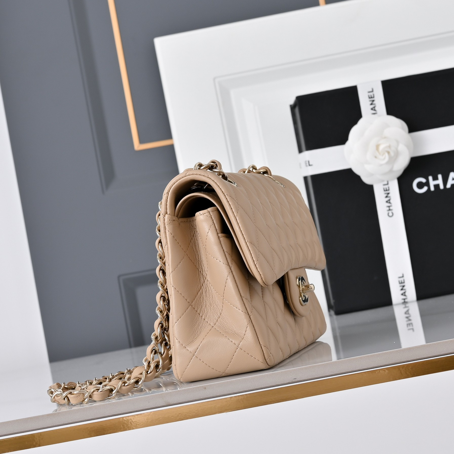 Ch**el classic flap handbag cf a01113 23x14.5x6cm
