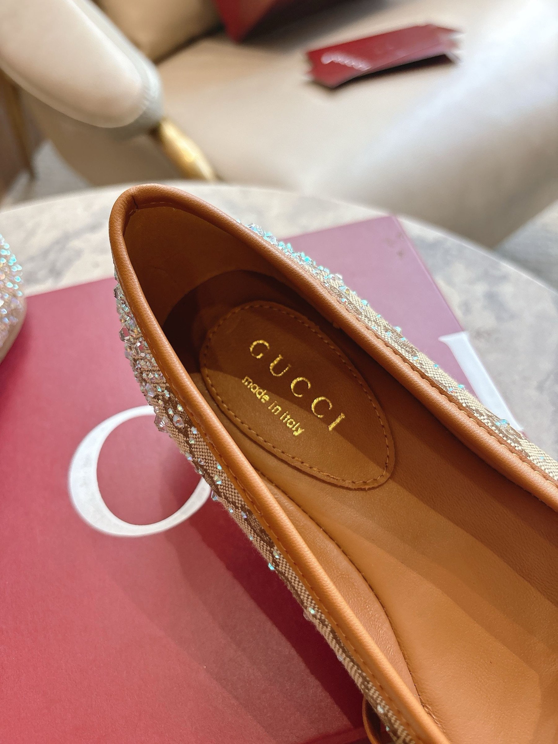 UA Gvc*1 Horsebit GG canbas Ballet Flats