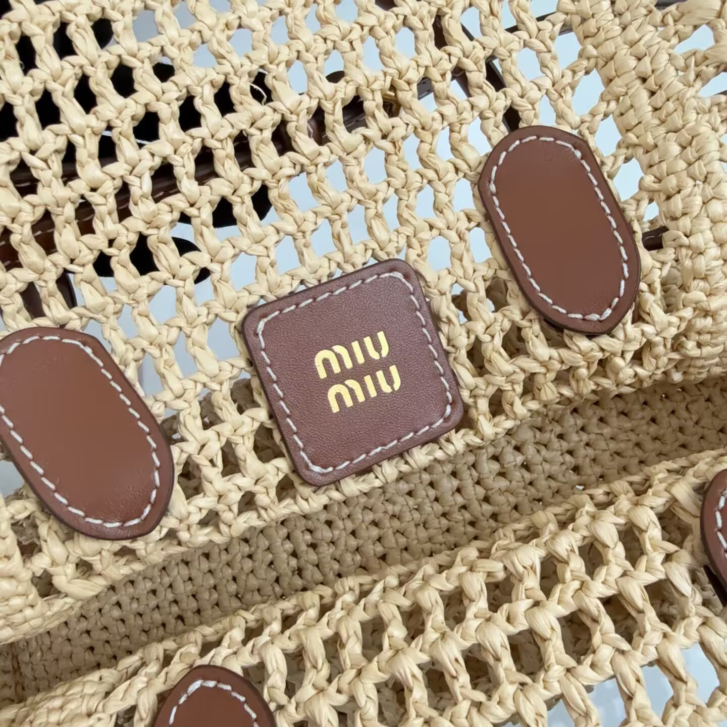 M1v M1v raffia handbag 14x25.5x9.5cm