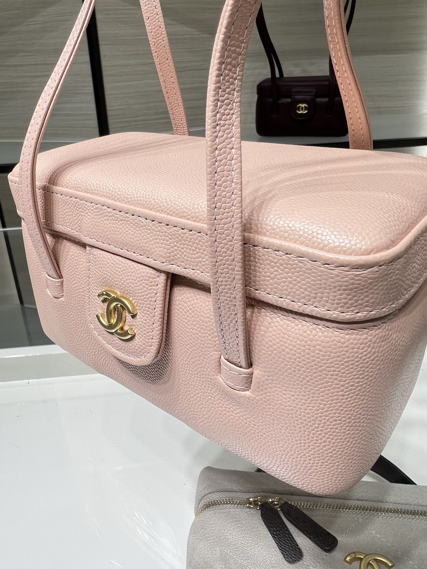 Ch**el preppy coco long box bag ap5067 17x9.5x8cm