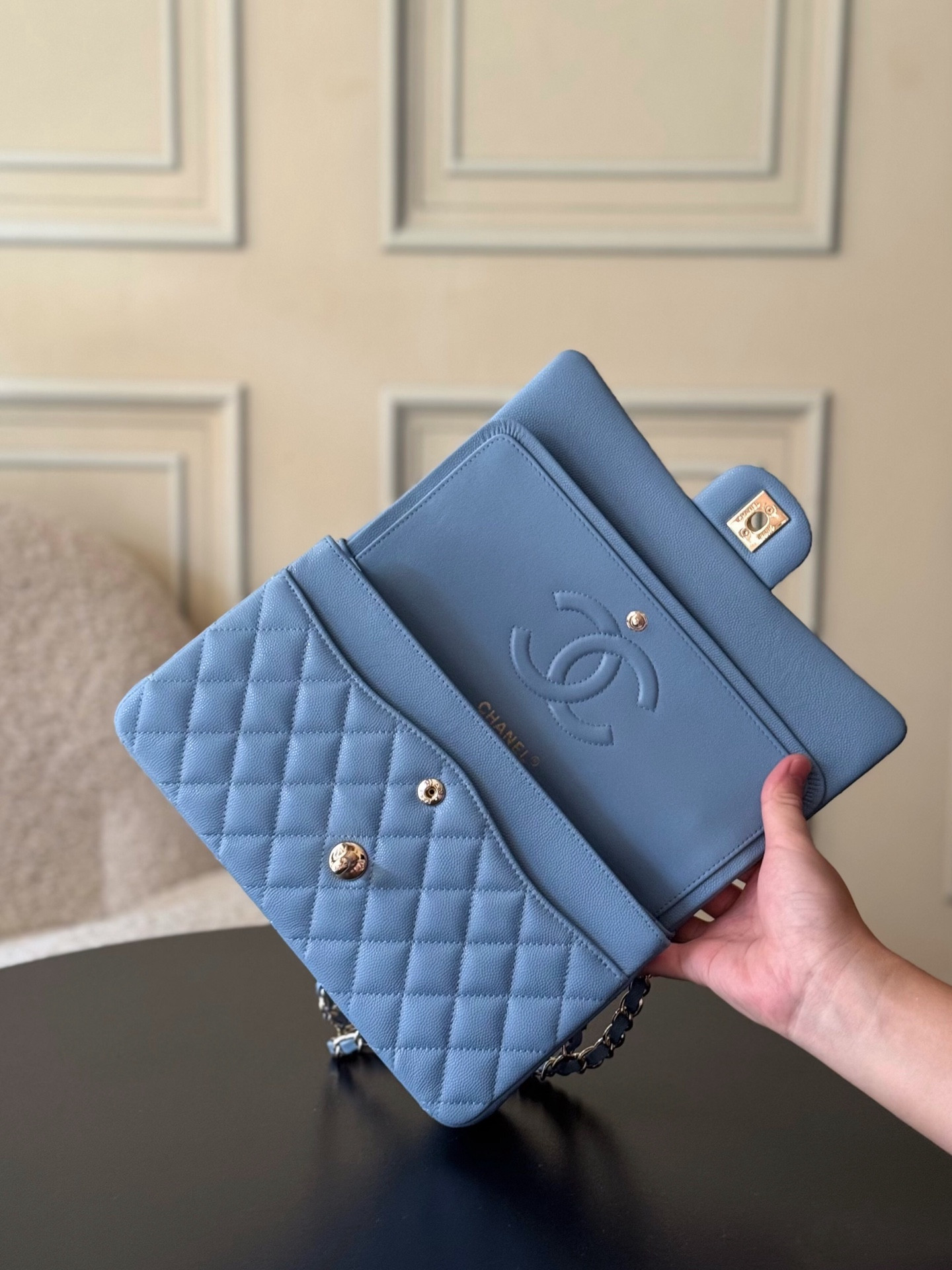 Ch**el classic flap handbag cf 25.5x15.5x6.5cm