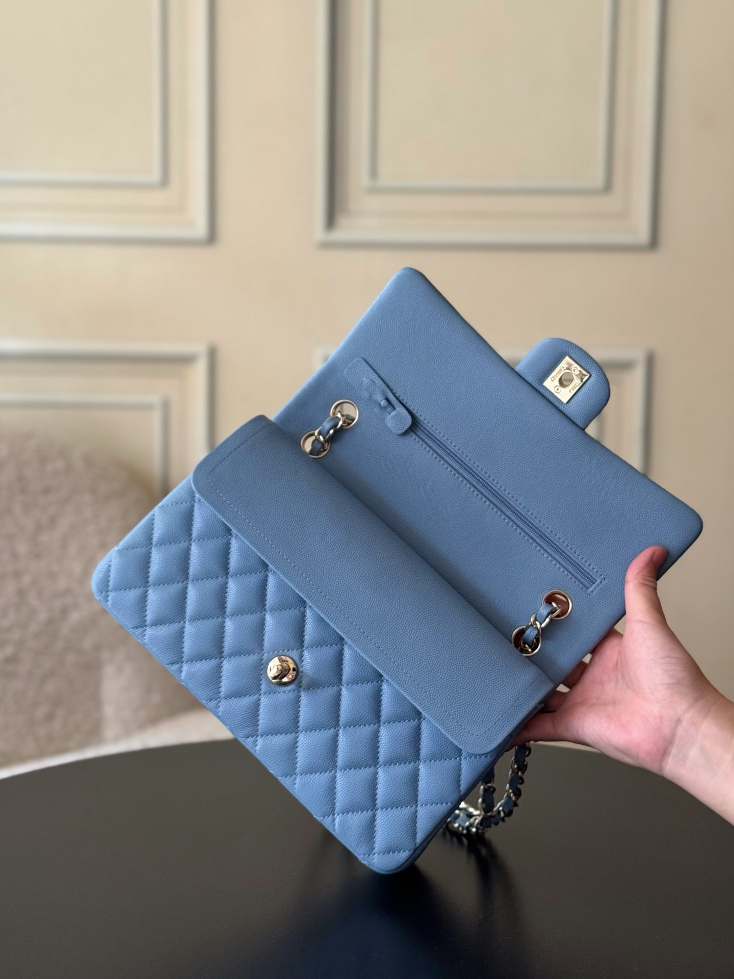 Ch**el classic flap handbag cf 25.5x15.5x6.5cm