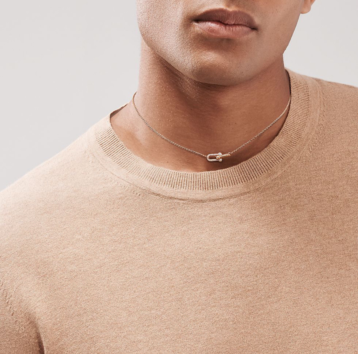 t*f*ny & co. D1am0nd-encrusted double-ring necklace