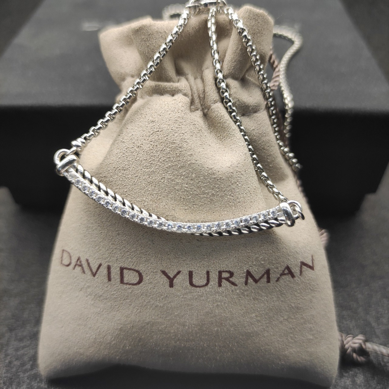 dau1d Yvrm*n smile necklace(chain length 45+5cm delay chain,chain thickness 2mm)