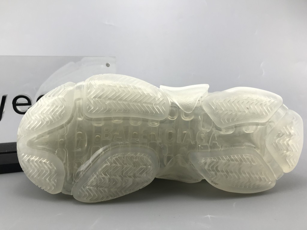 UA TRIPLE S CLEAR SOLE TRAINERS WHITE