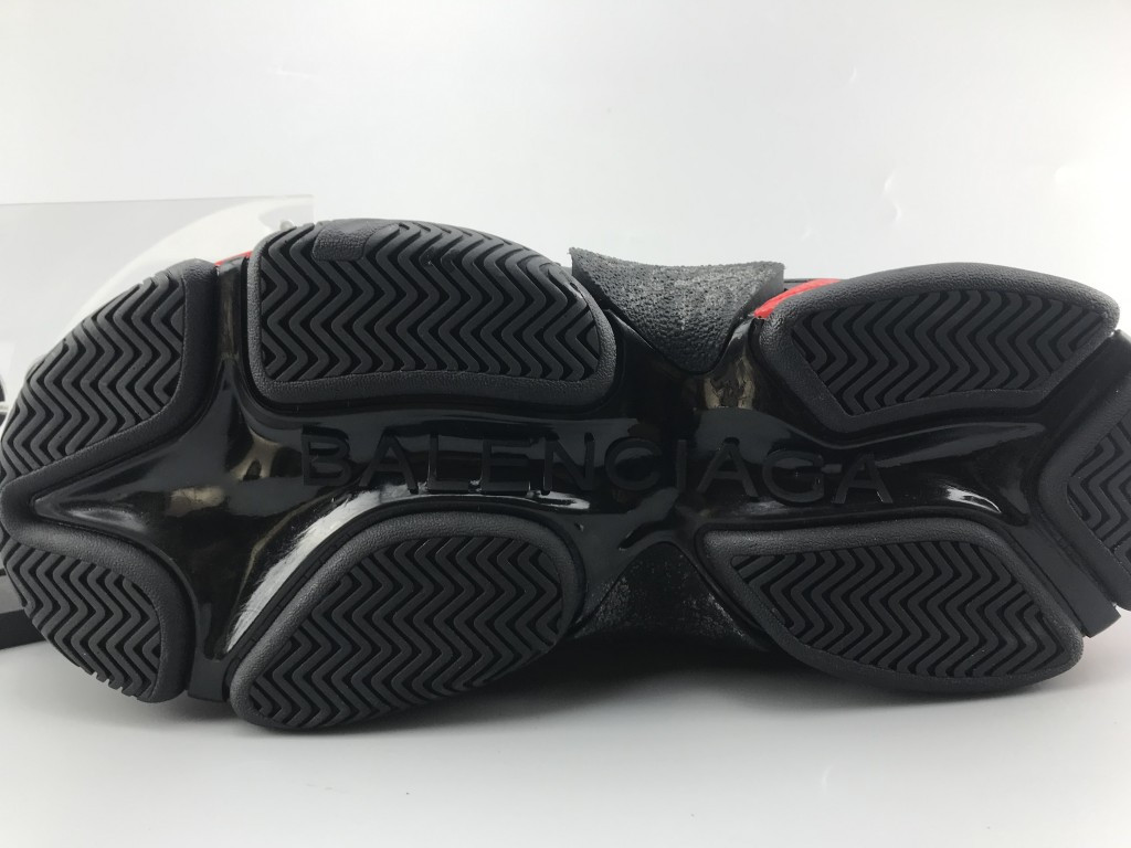 UA TRIPLE S TRAINERS DARK GREY RED WHITE