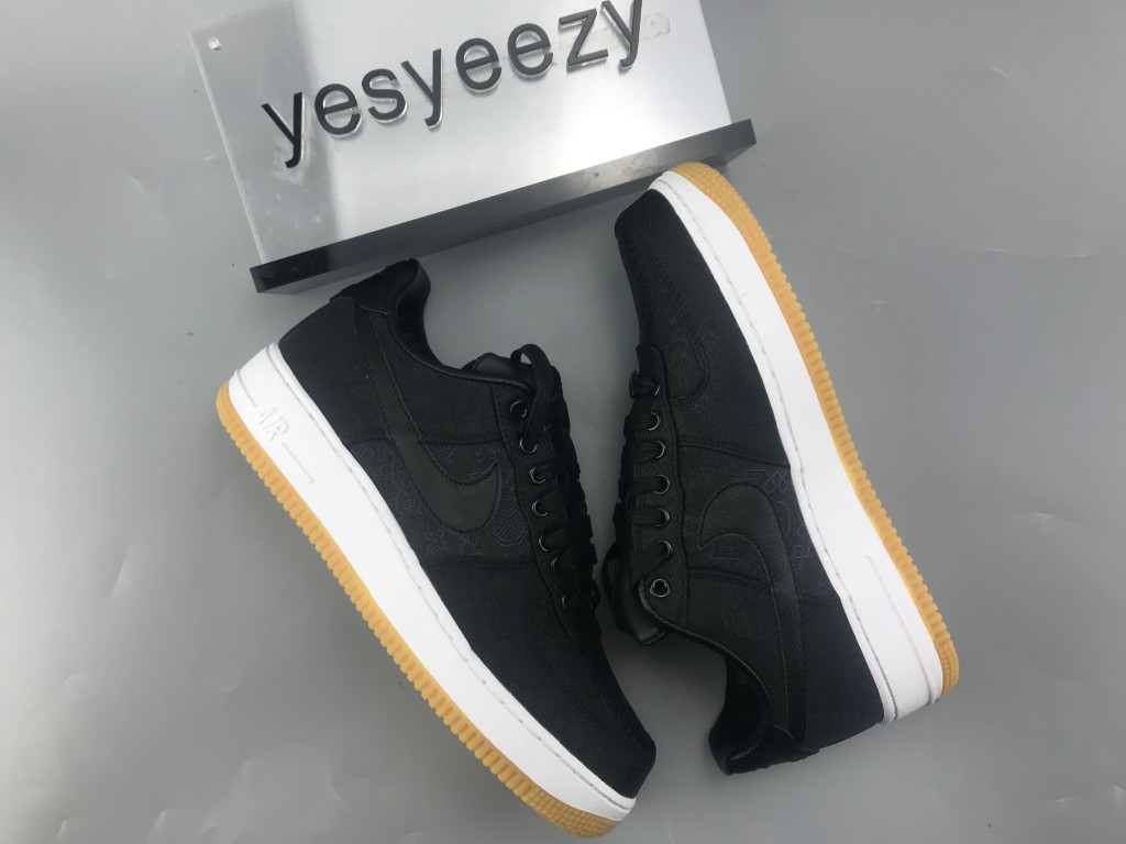 UA NIKE FRAGMENT DESIGN X CLOT X AIR FORCE 1 "BLACK SILK"