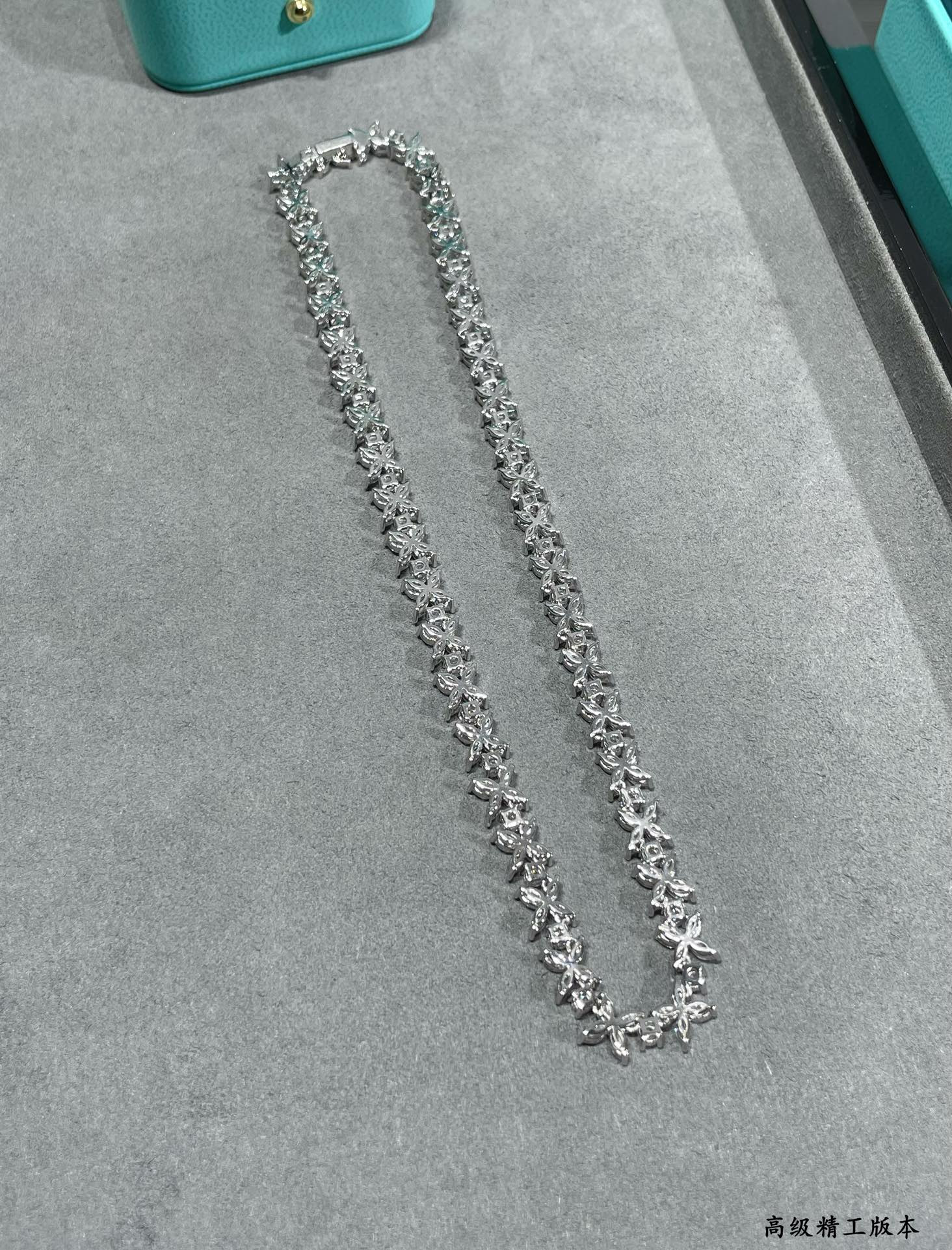 t*f*ny & co. full D1am0nd marquise necklace ag925