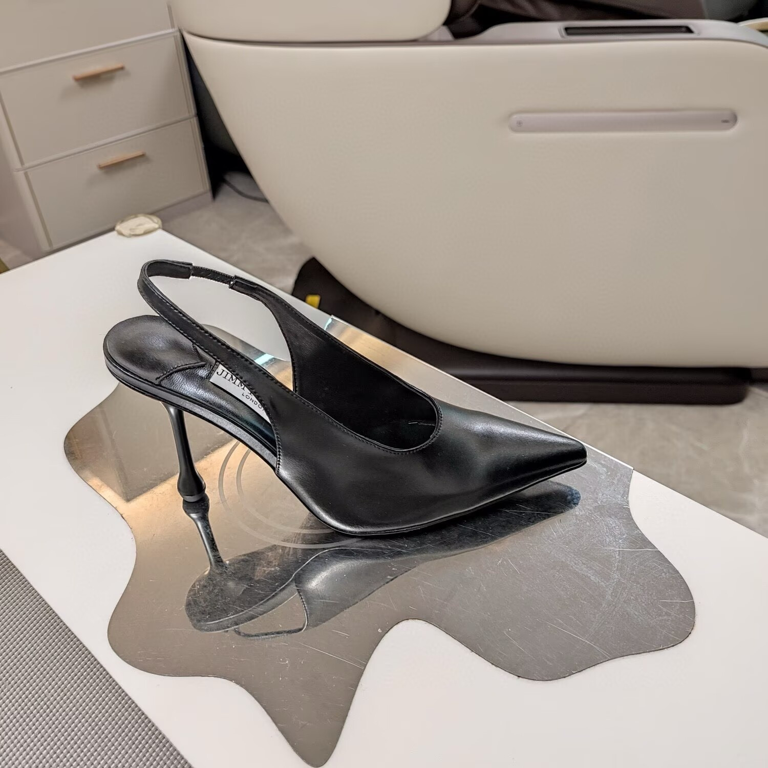 ua J1m*y Ch00 leather pumps 100mm