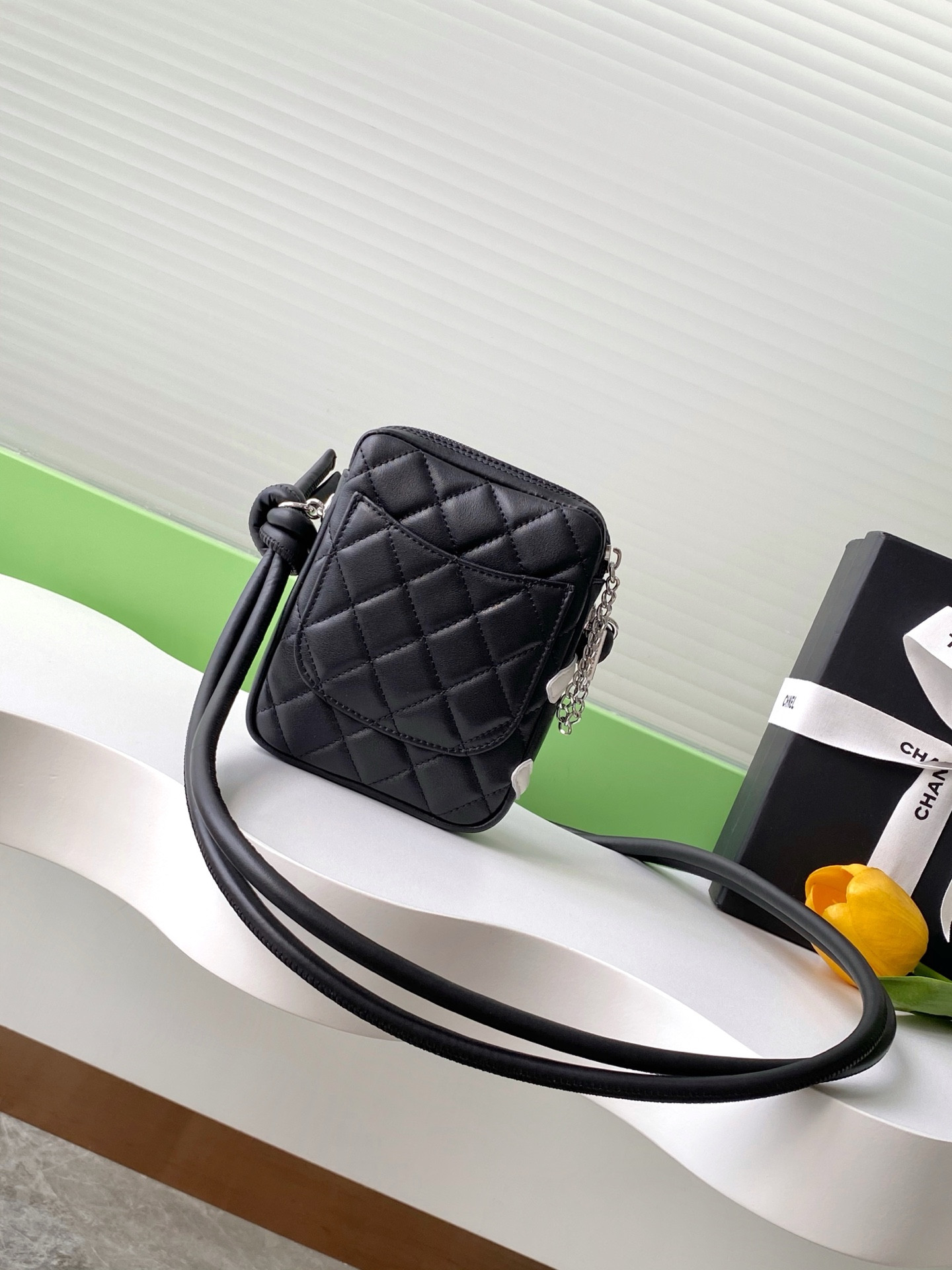 Ch**el cambon line crossbody bag 13x15x3.5cm