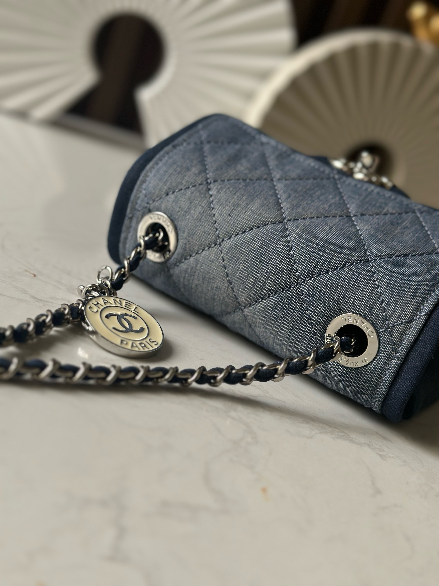 Ch**el flap bag 17cm
