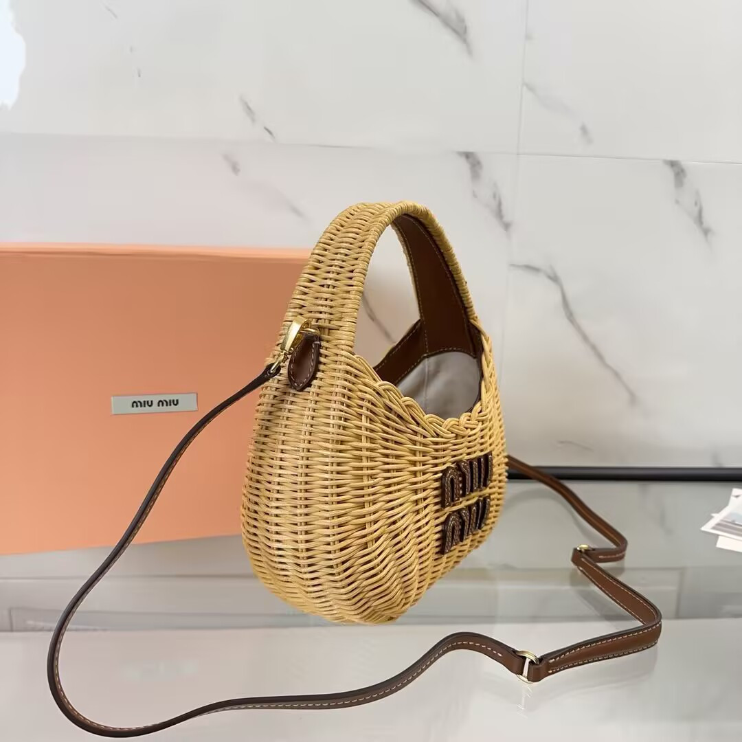 M1v M1v wander wicker handbag 20x17x6cm