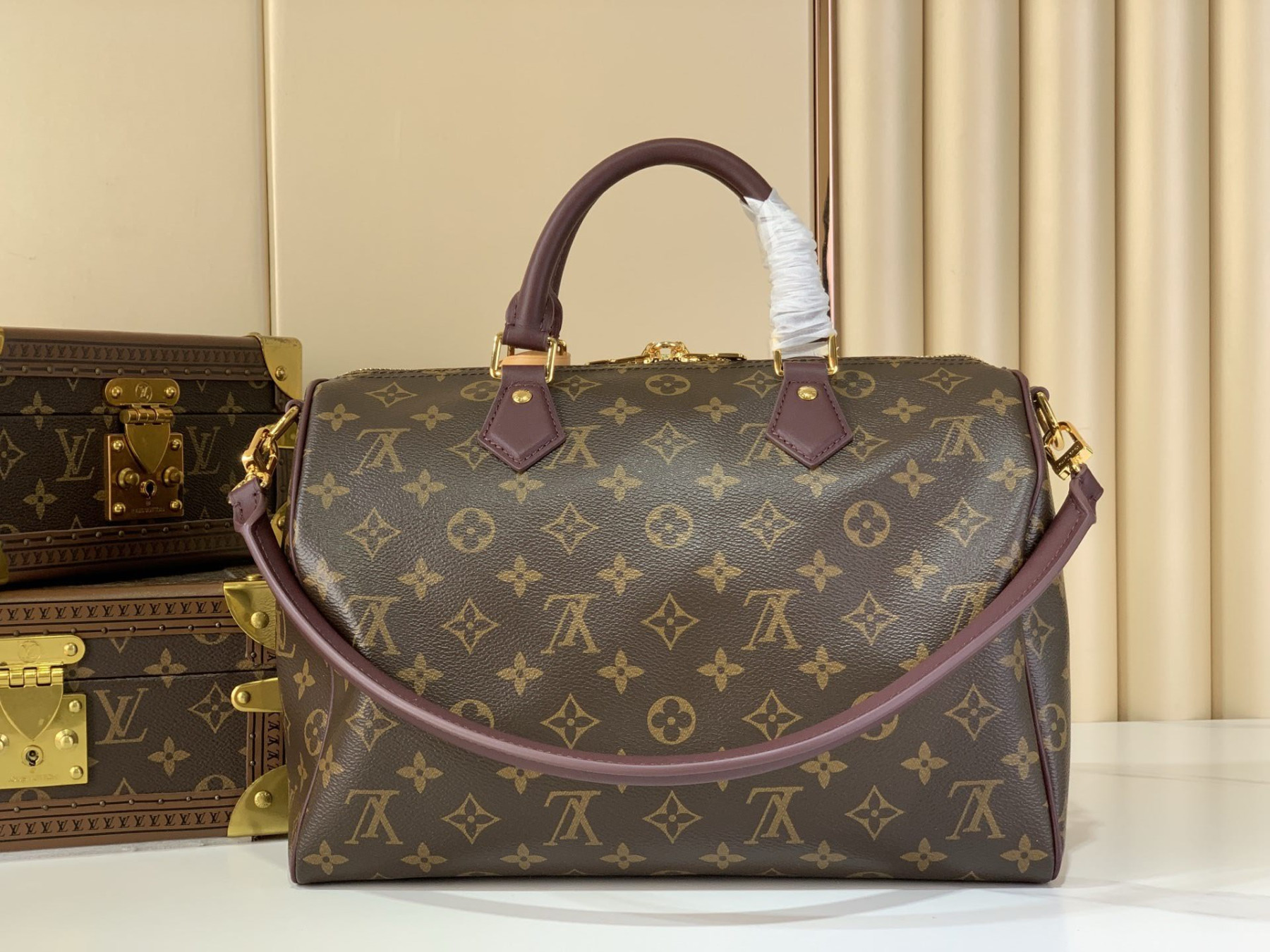 l0vis Vvtt0n speedy 30 soft celebration monogram handbag m28379 30x21x17cm