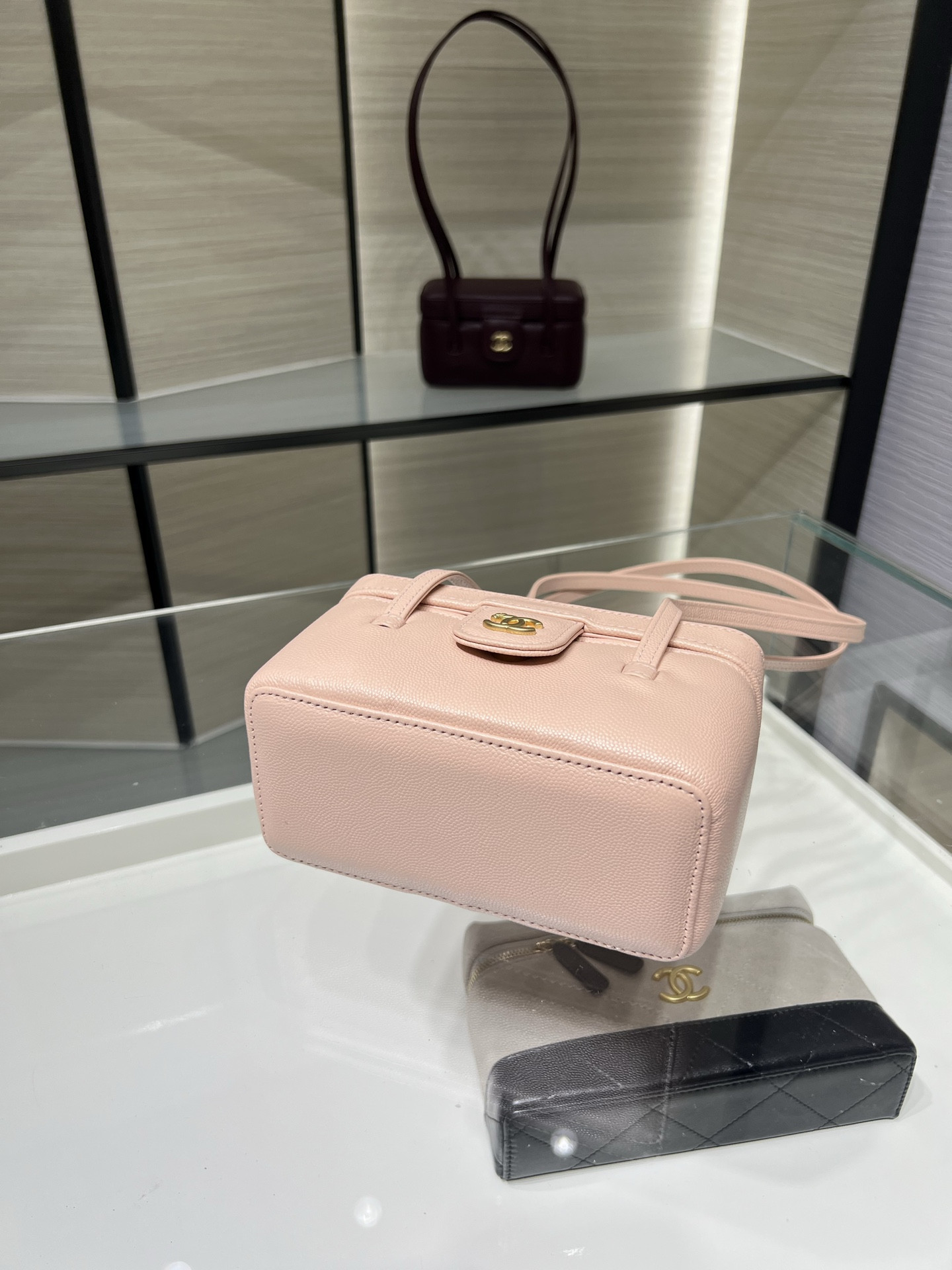 Ch**el preppy coco long box bag ap5067 17x9.5x8cm