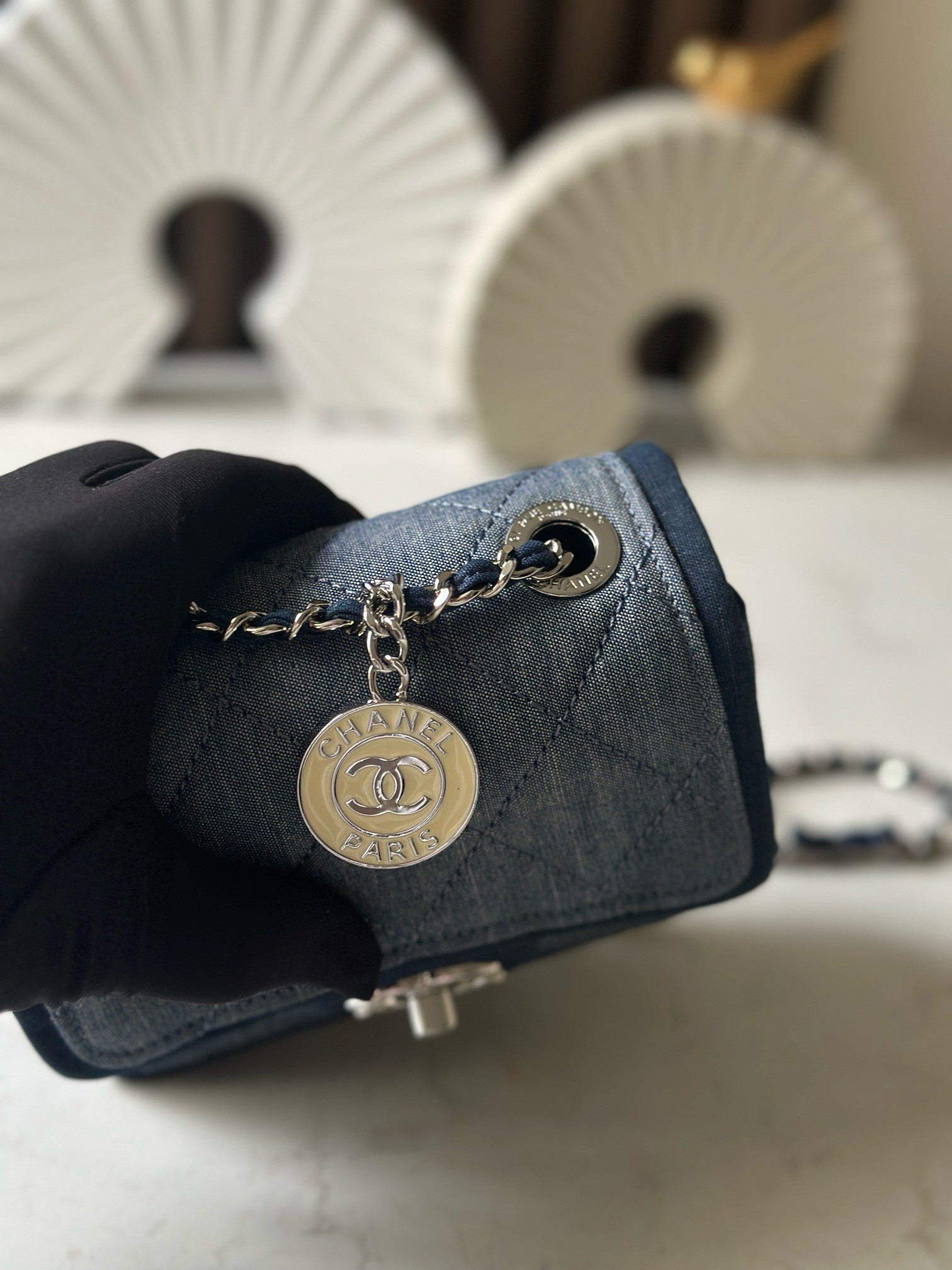 Ch**el flap bag 17cm