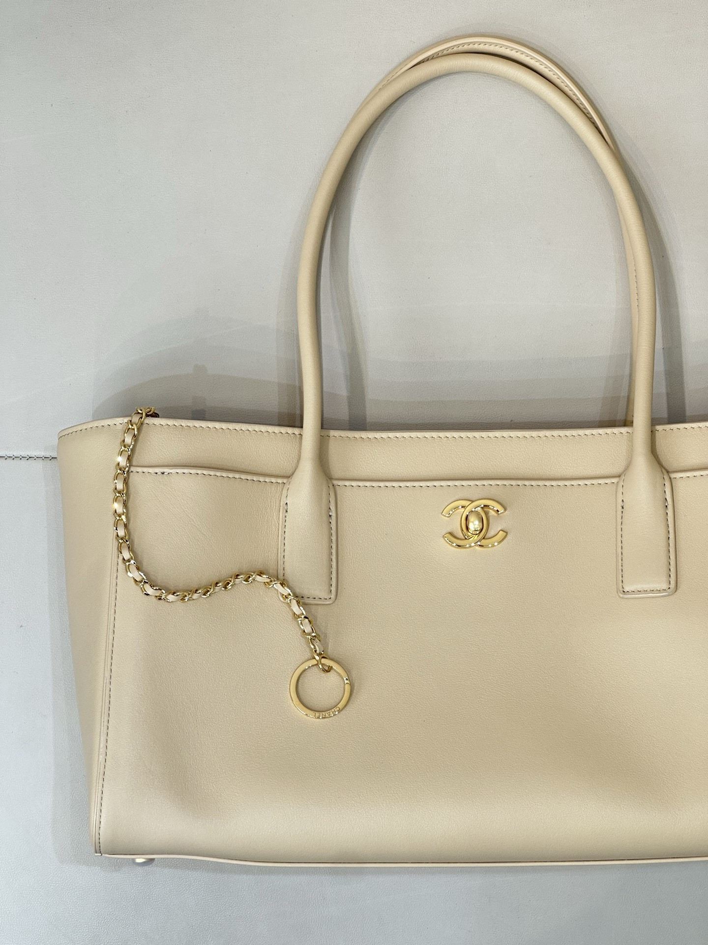 Ch**el tote apricot bag 35x20x13cm