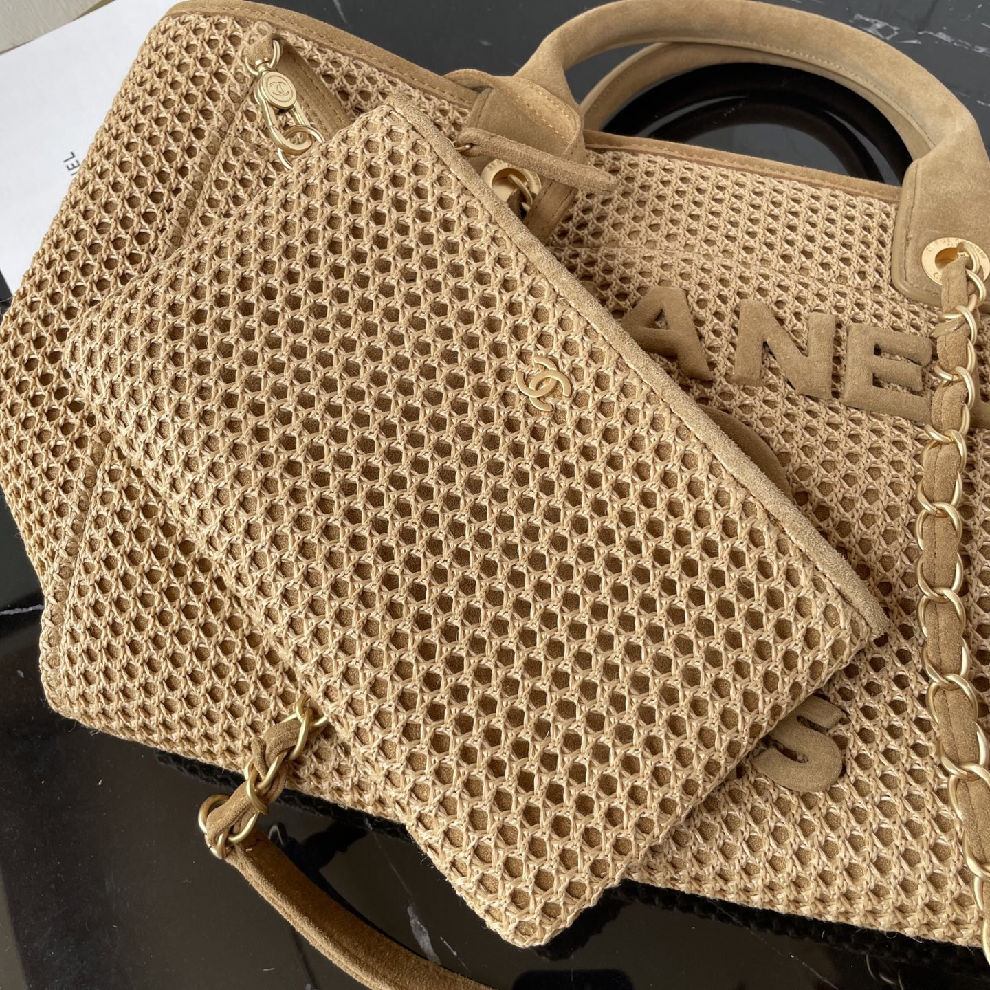 Ch**el shopping bag 38x30x22cm