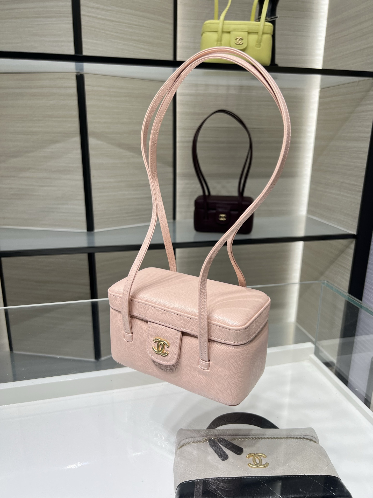 Ch**el preppy coco long box bag ap5067 17x9.5x8cm