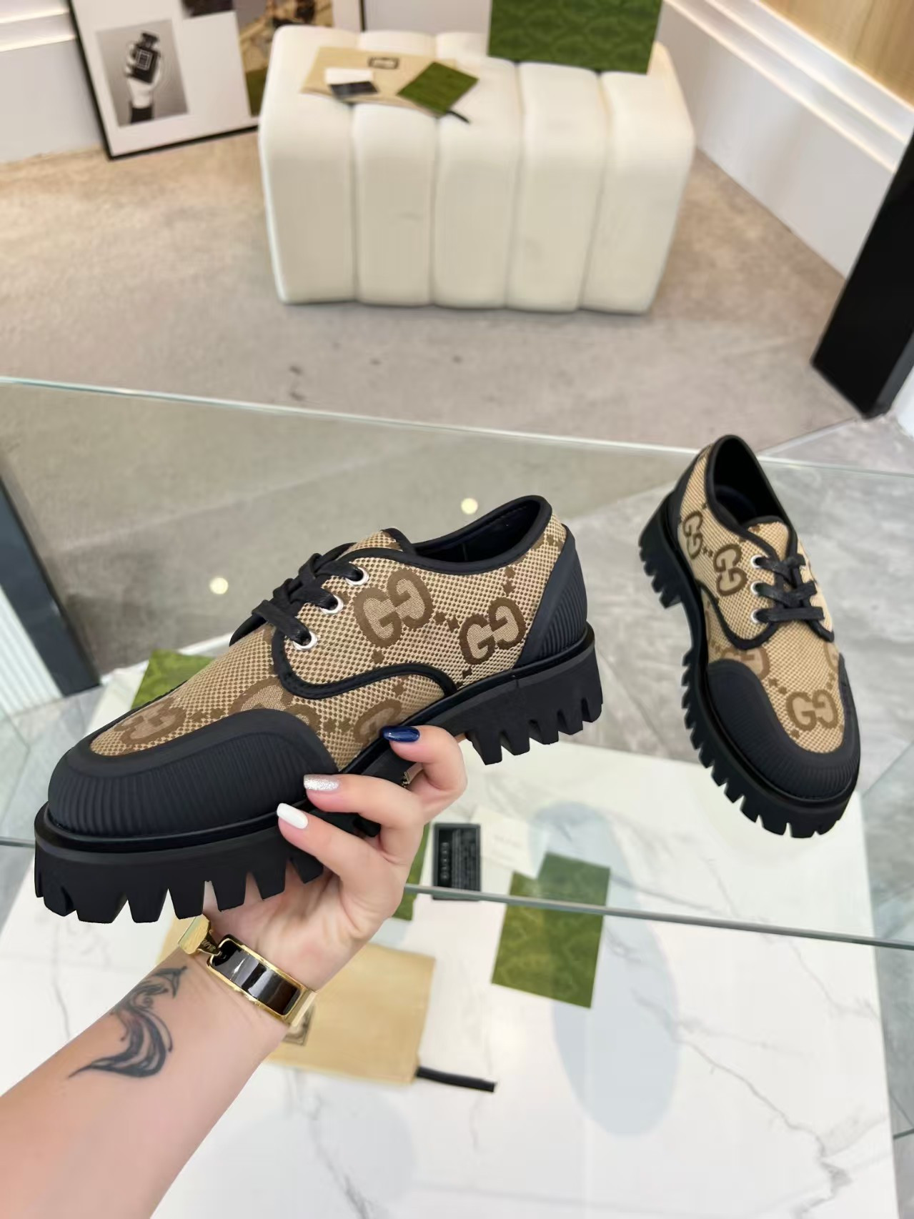 ua Gvc*1 maxi gg lace-up shoes