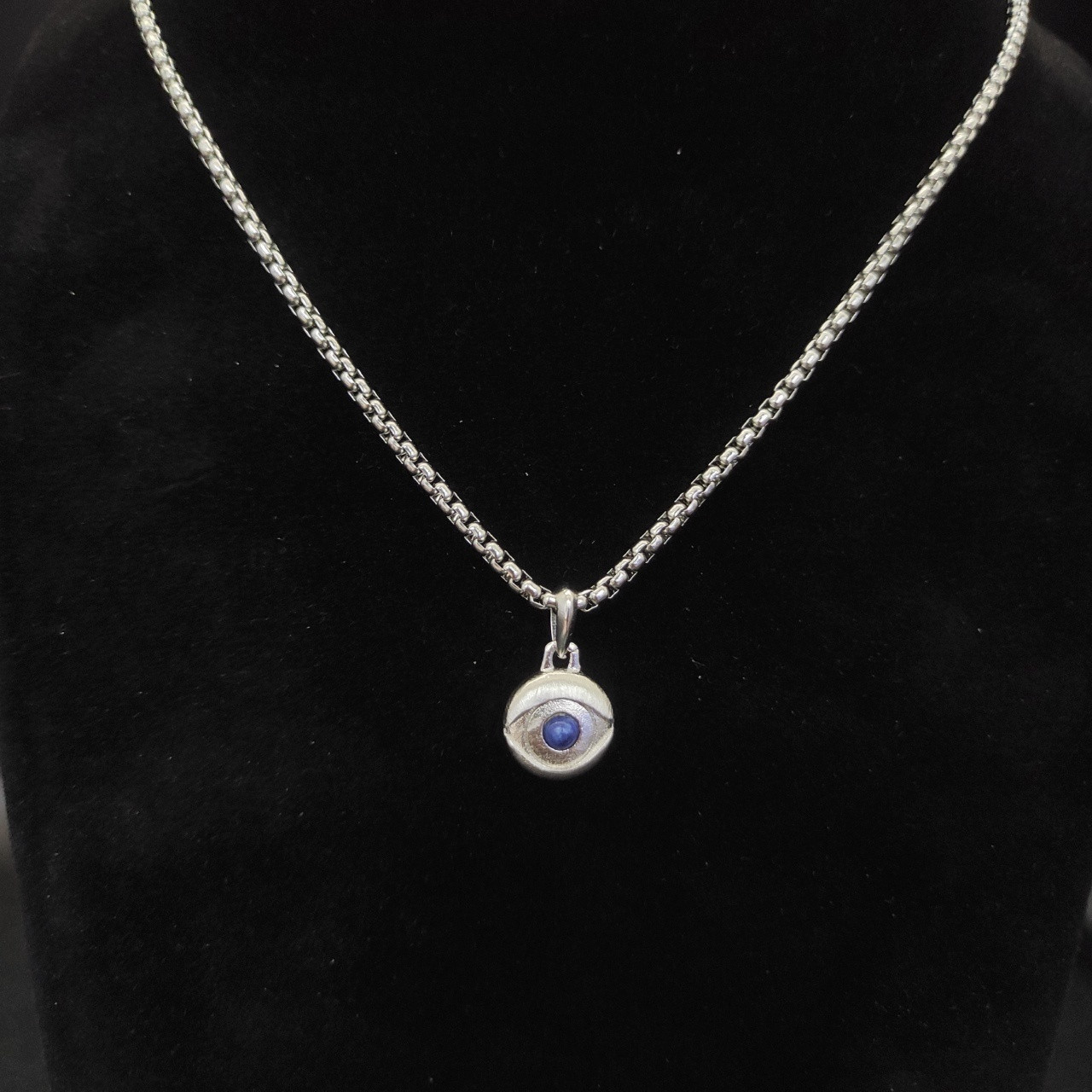 dau1d Yvrm*n evil eye necklace(chain length 50+5cm delay chain chain thickness 3mm)