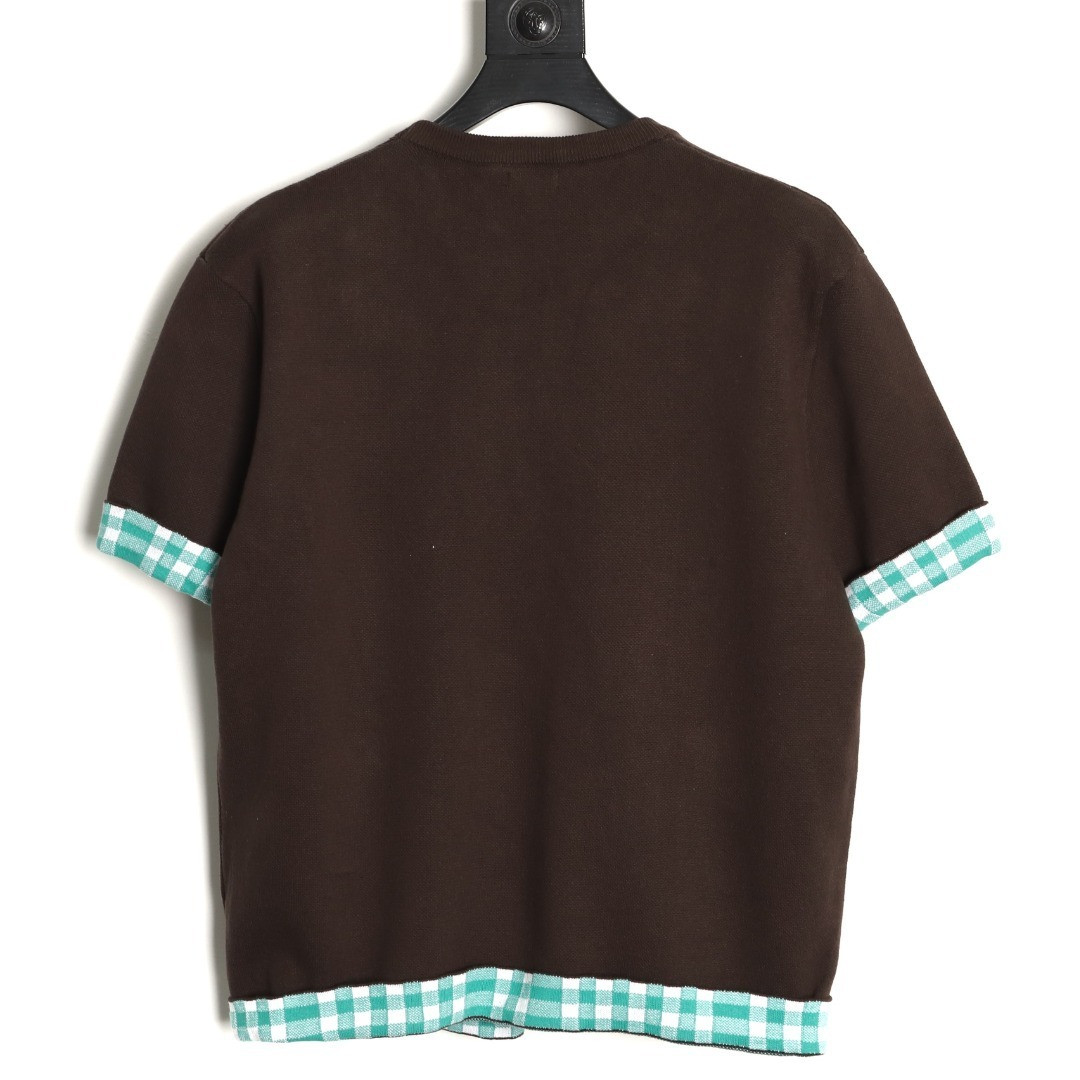 L0ew* knitting short-sleeved t-shirt