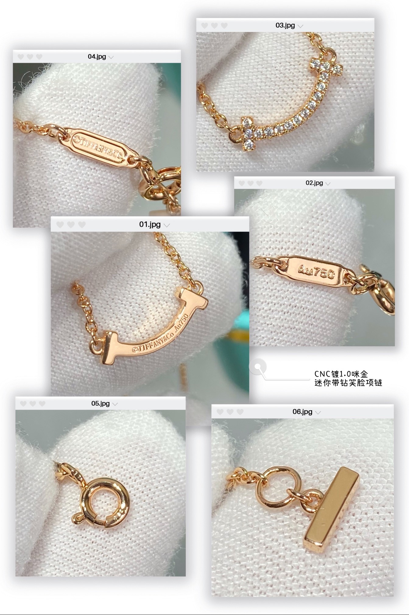t*f*ny & co. mini smile with D1am0nd necklace