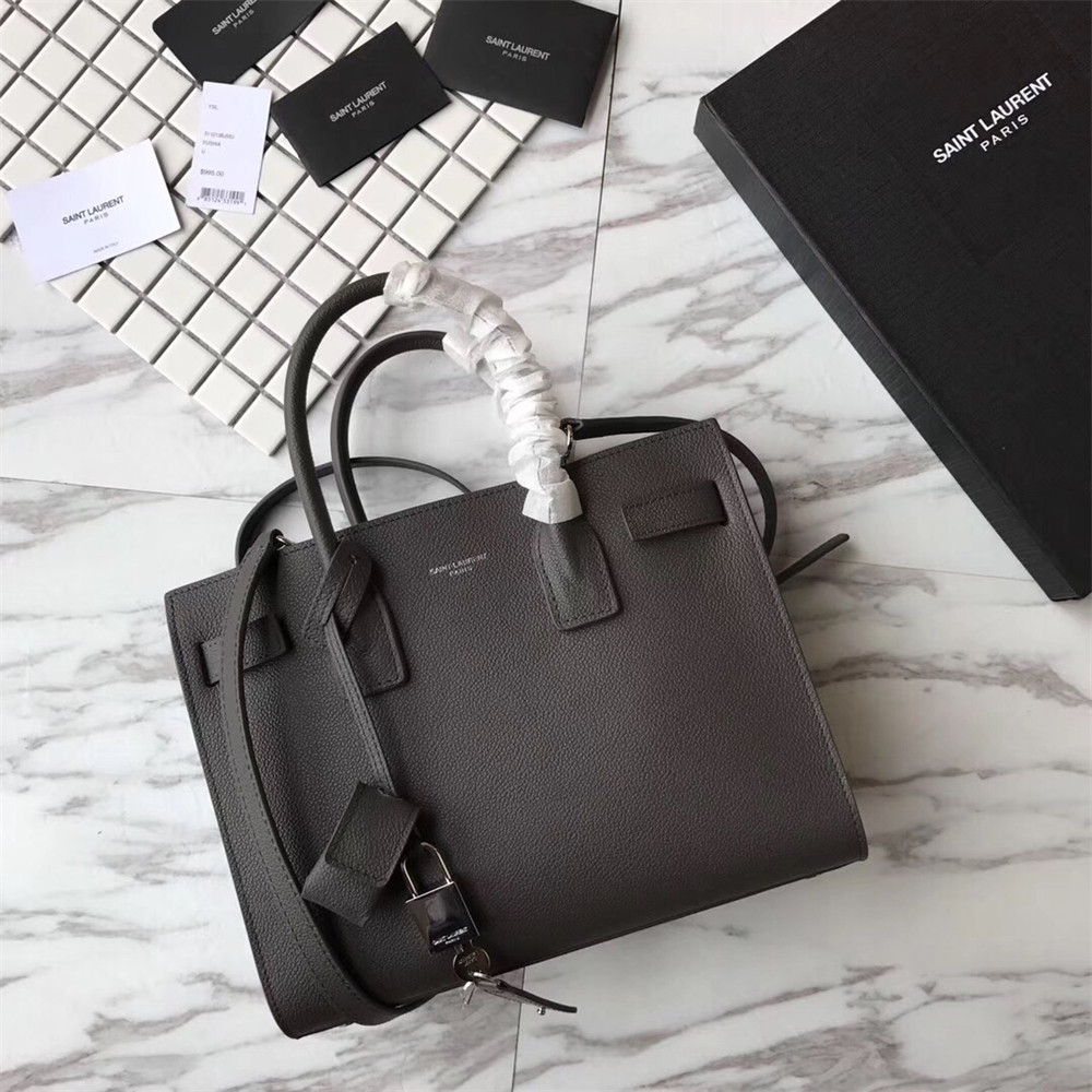 Y51 SAC DE JOUR BABY IN GRAINED LEATHER GREY