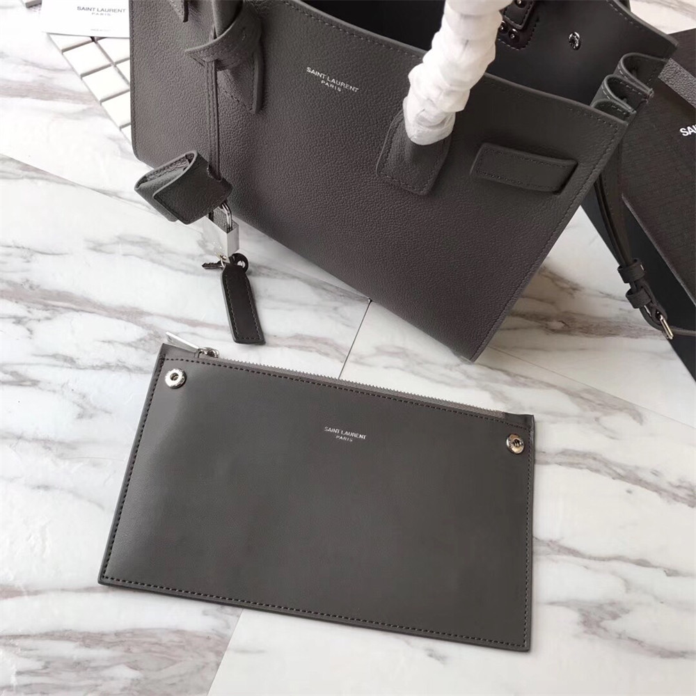 Y51 SAC DE JOUR BABY IN GRAINED LEATHER GREY